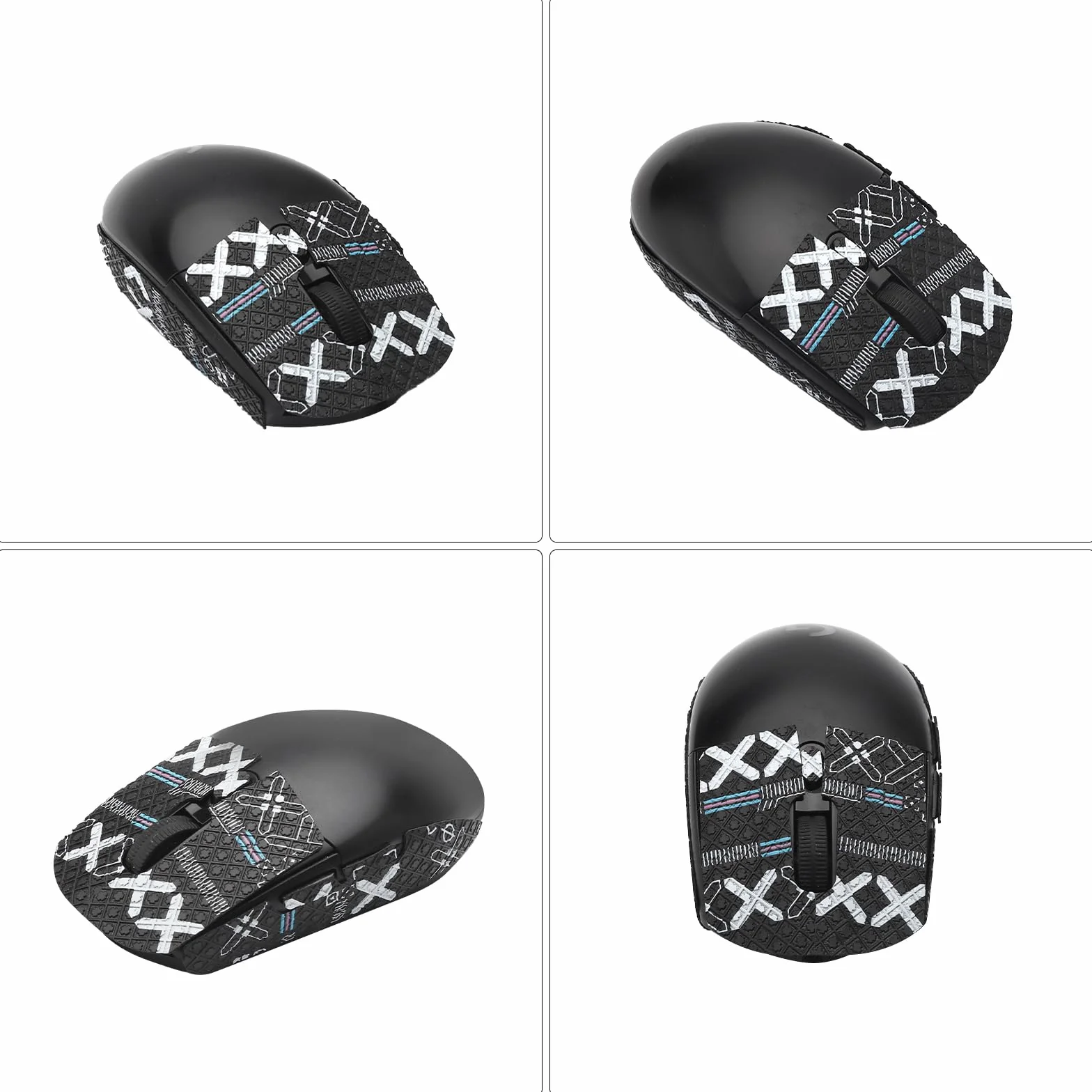 Grip Tape Souris Logitech G Pro X Superlight 2 – Bande Antidérapante Ultra-Fine Anti-Sueur Autocollante – 2 Sets Noir & Noir-Doré, Accessoires Gaming pour Logitech G Pro Superlight 1/2