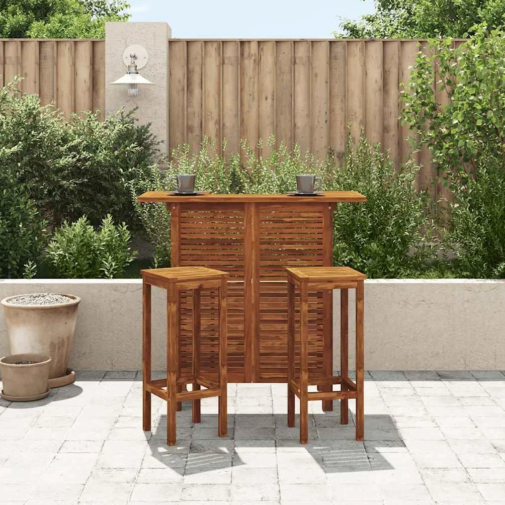 Table de Bar 110 x 50 x 105 cm Bois d'acacia Massif Brun
