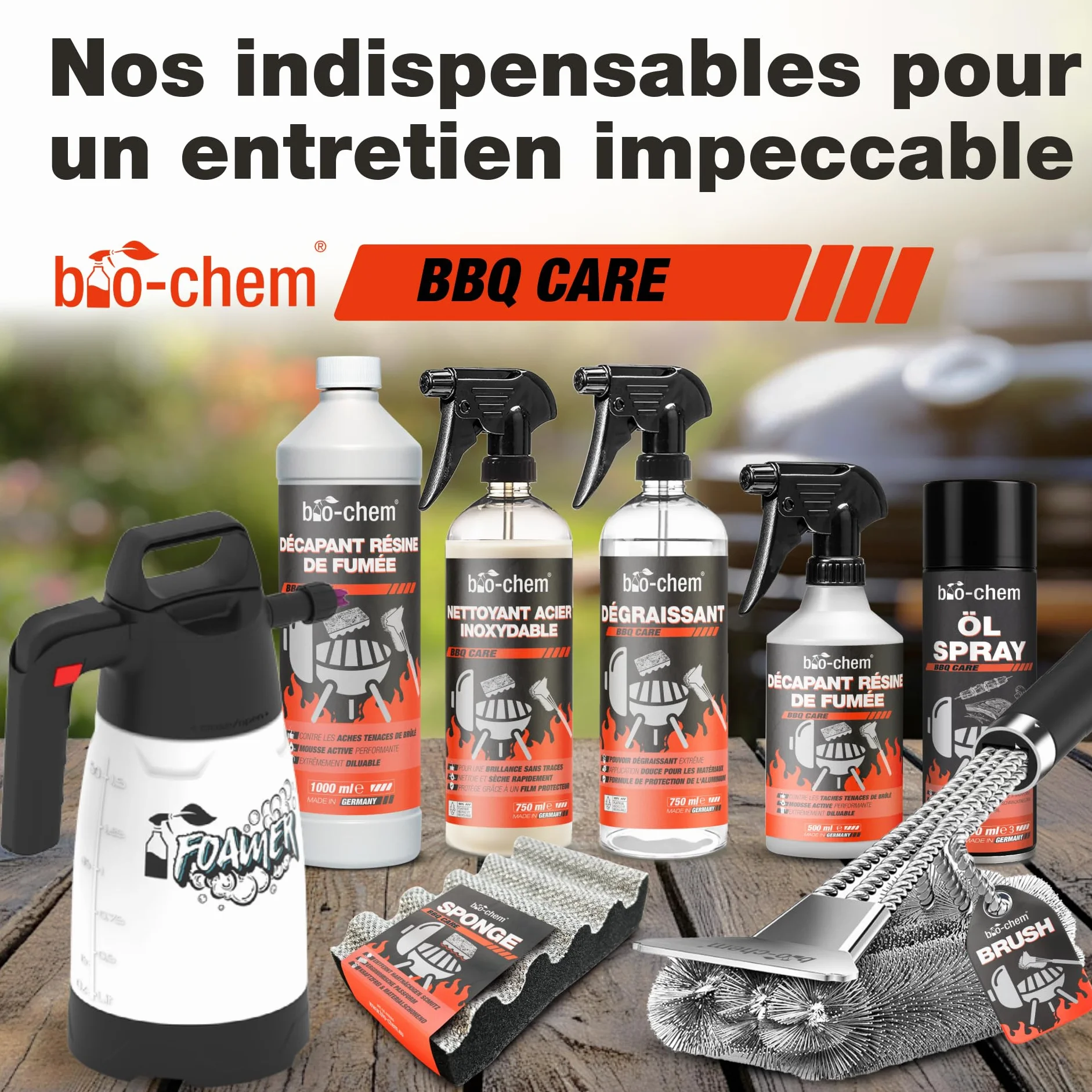 Spray nettoyant pour barbecues 0,75L - Dégraissant prêt à l'emploi pour plancha et grille barbecue