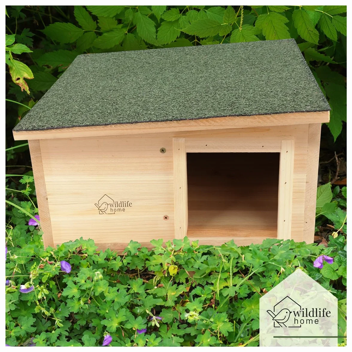 Maison pour hérisson Grande taille XXL en bois sol et toit résistant aux intempéries Sécurité pour chat Quartier d'hiver pour le jardin