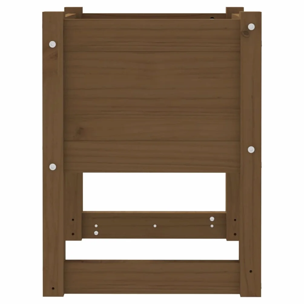 vidaXL Jardinières Pots de Fleurs Bois Massif Pin 40x40x52,5 cm Marron Miel