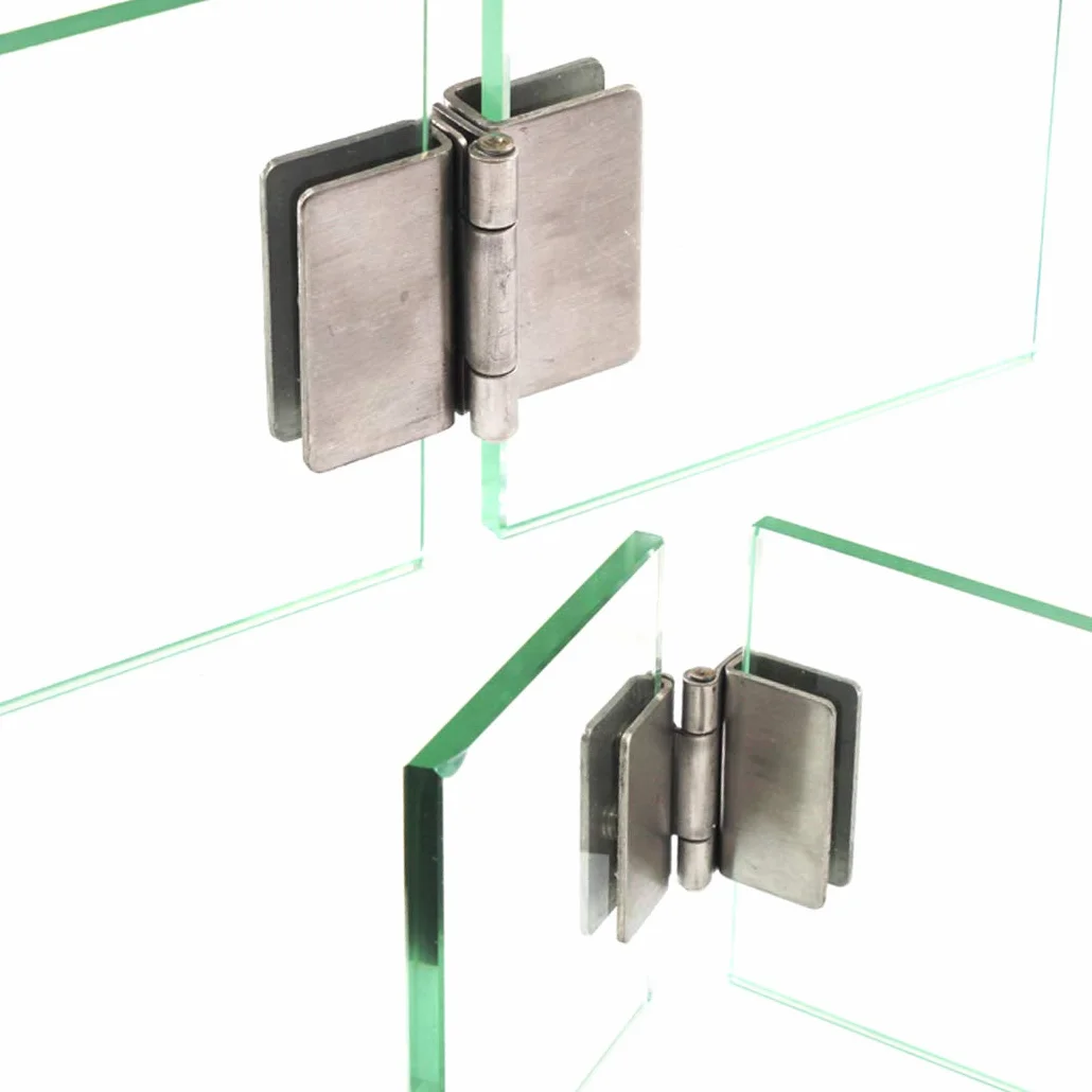 Kit de charnière de porte en verre en alliage de zinc Douche Charnière porte en verre Clamp Clip
