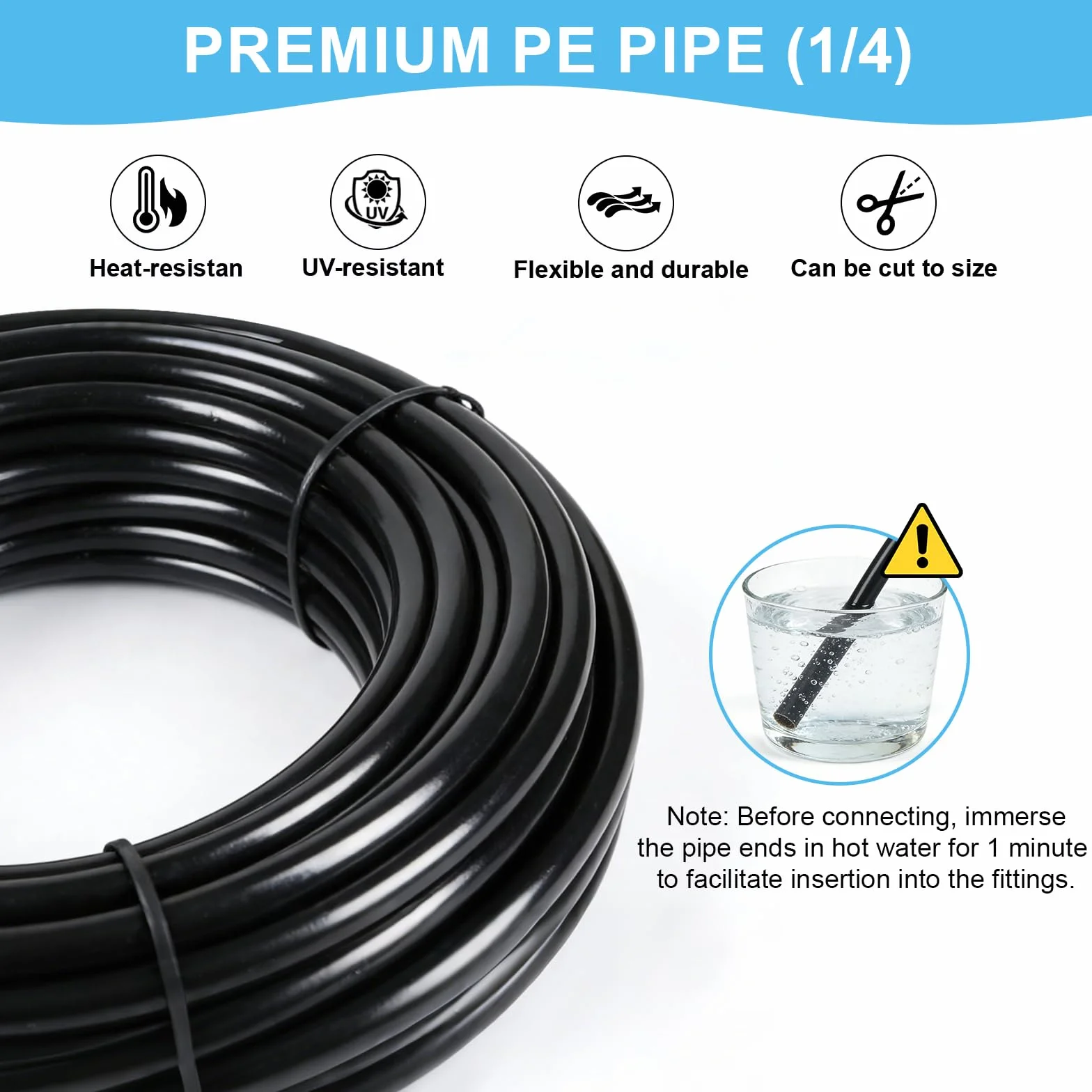 Kit Arrosage Automatique avec Tuyau 20 m, Système Irrigation Goutte à Goutte 60 PCS Jardin