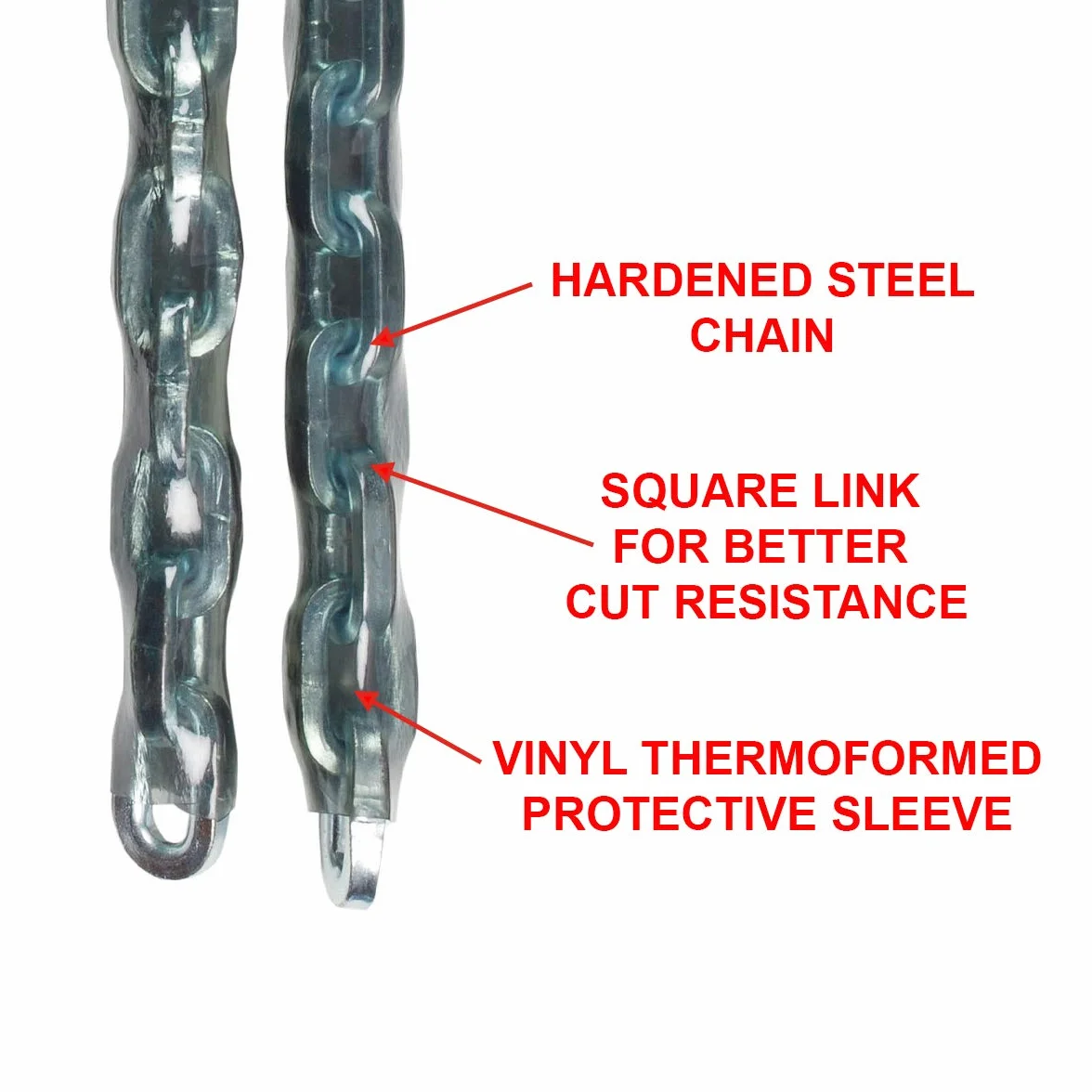 Master Lock 8021EURD Chaîne en acier cémenté, 200 cm x 1 cm