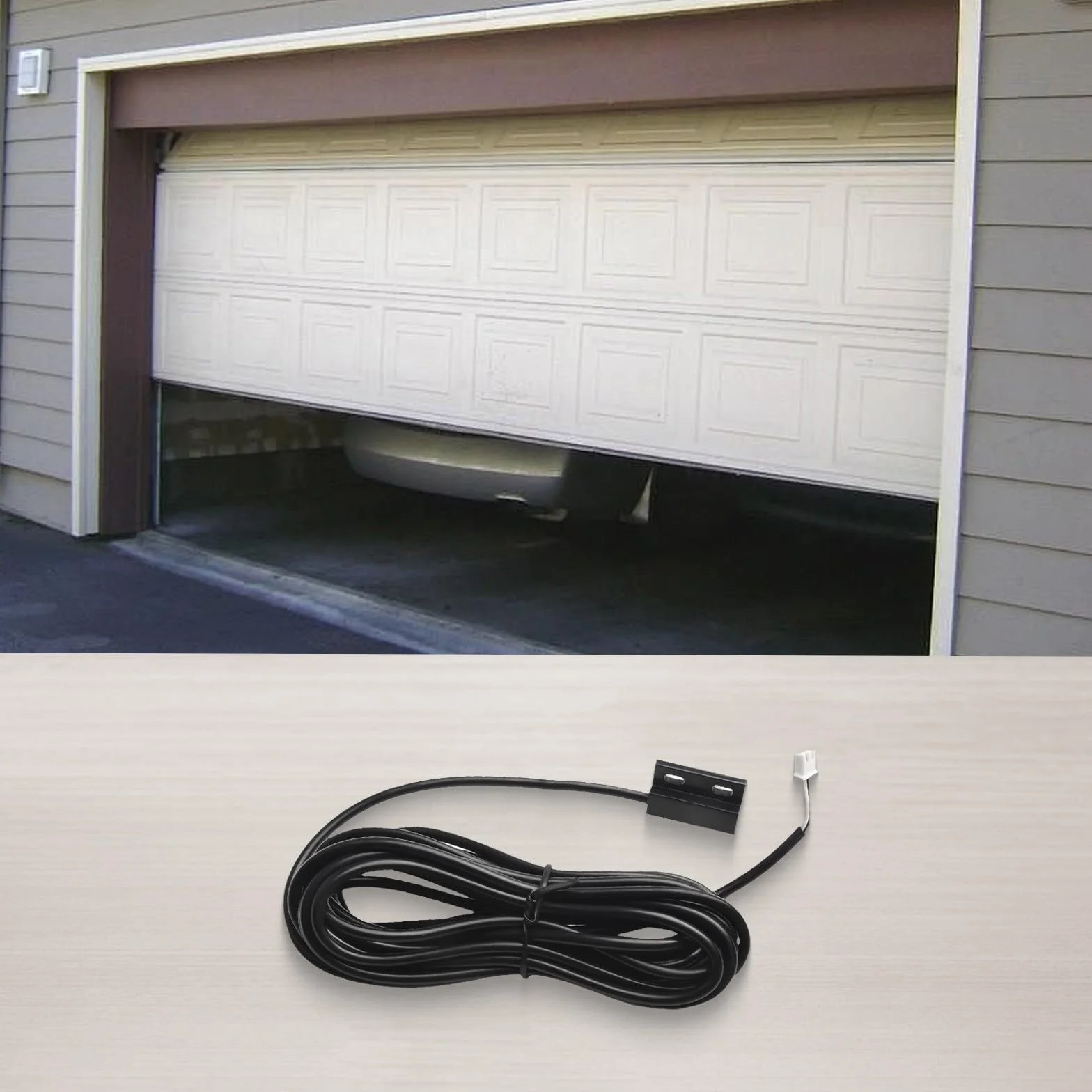 Capteur de porte magnétique pour détection d'ouverture dans garage et volets roulants 5 m