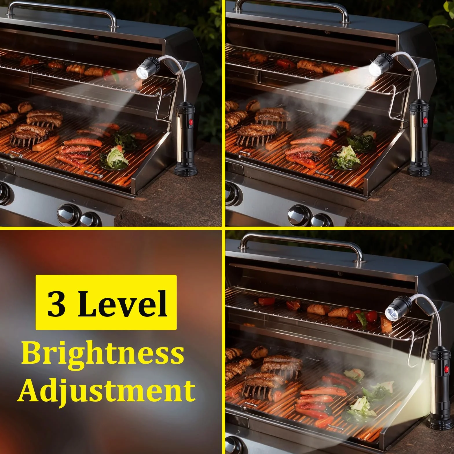 Lot de 2 lampes de barbecue magnétiques rechargeables IMAGE
