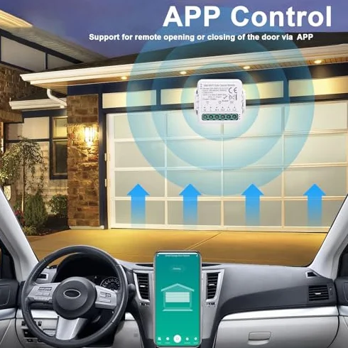 Garosa Ouvre-porte de Garage WiFi Intelligent QS-WIFI-S10-C03 Commande Vocale Fonction Planification Application Mobile Contrôle à Distance pour Maison Connectée