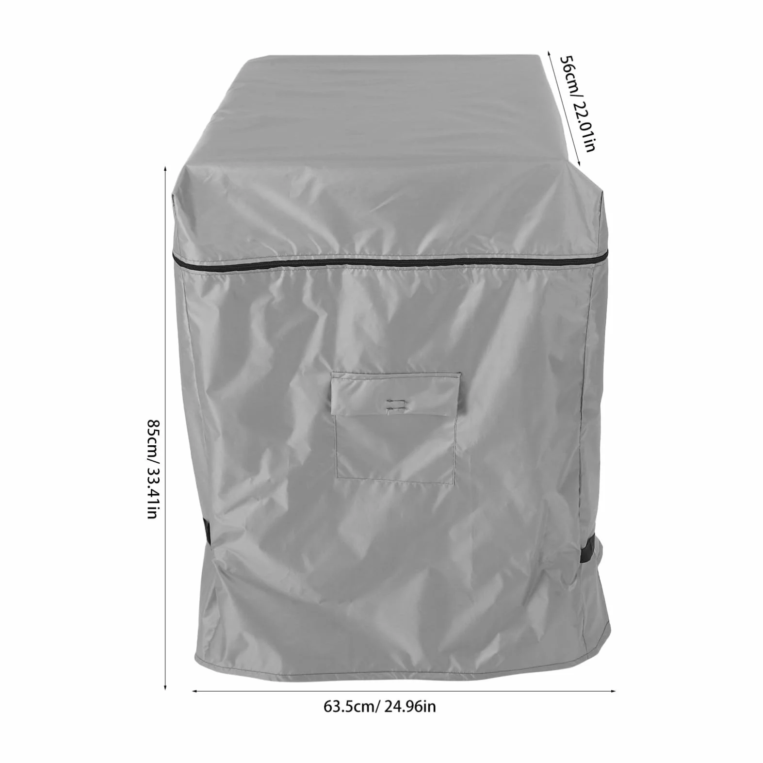 Gadpiparty Housse pour Congélateur Coffre Extérieur Imperméable 210d Gris avec Fermeture Éclair Grande Taille Protection Patio