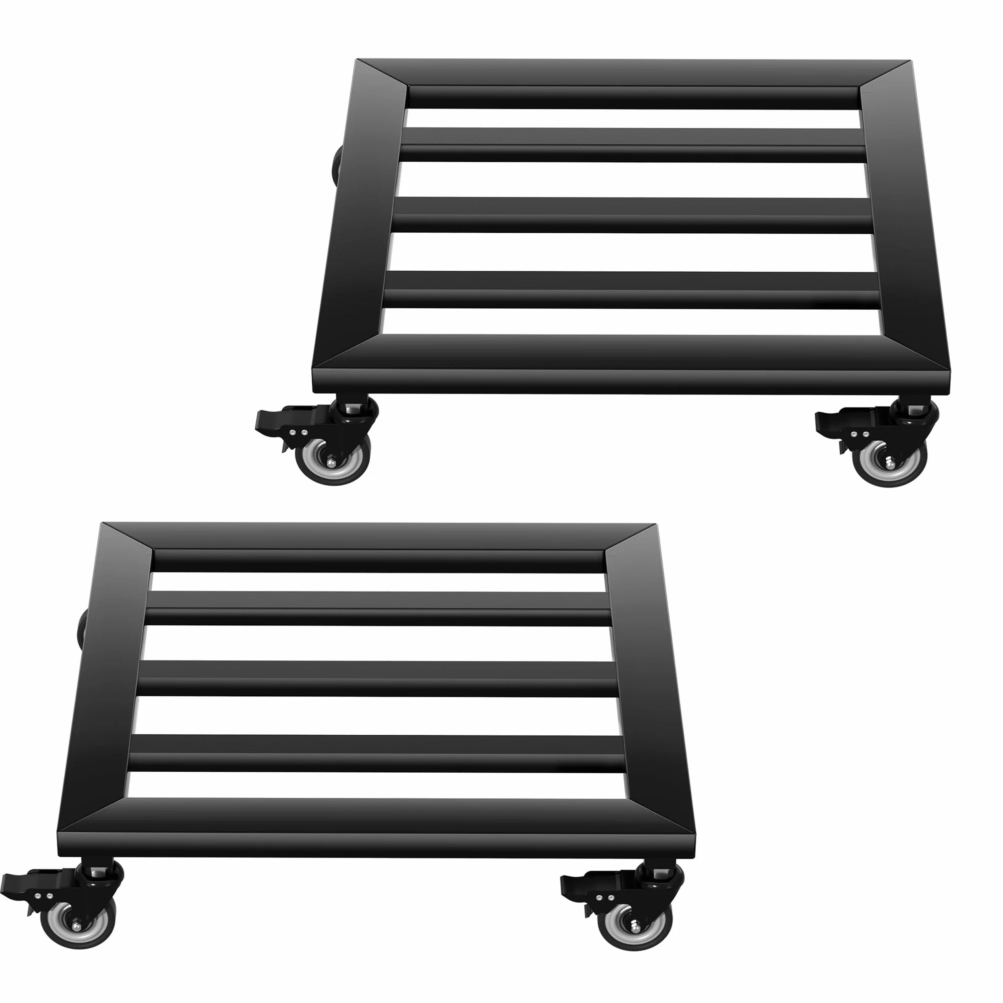 FIVMEN Chariot carré en métal pour plantes 30x30 cm avec roulettes extérieur jardin charge 160 kg