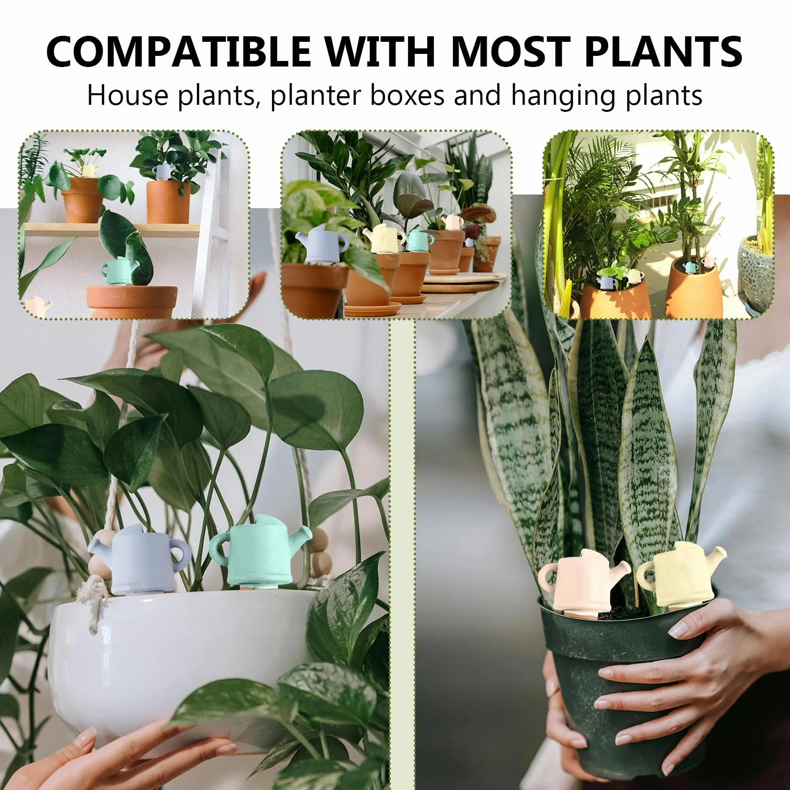 Ollas Terre Cuite Arrosage Automatique 4 Pièces Goutte à Goutte pour Plantes Jardin Intérieur Extérieur