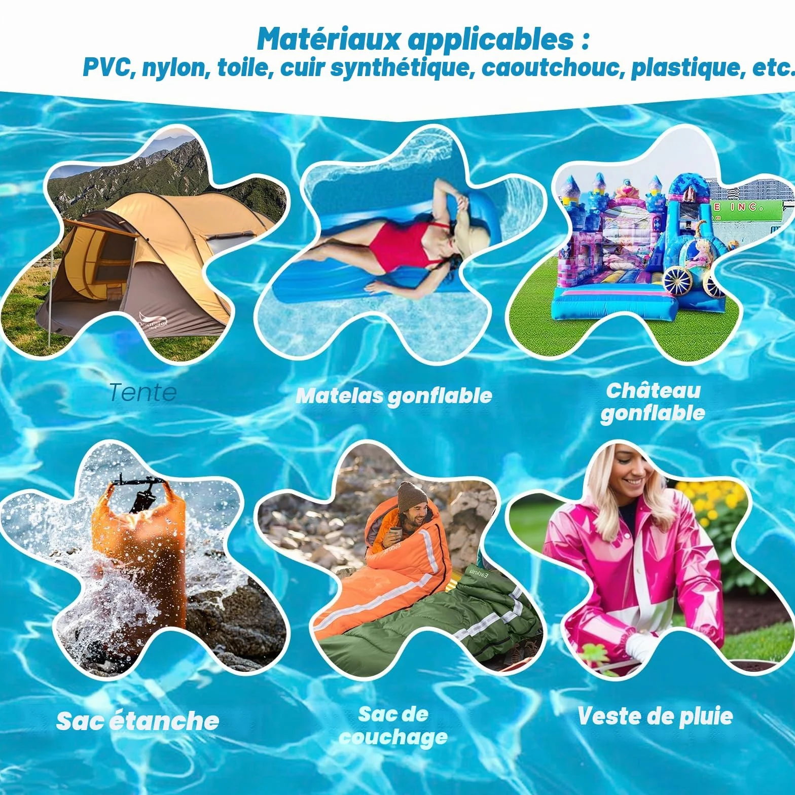 Kit Réparation Piscine Liner 10 cm x 200 cm Rustine Piscine