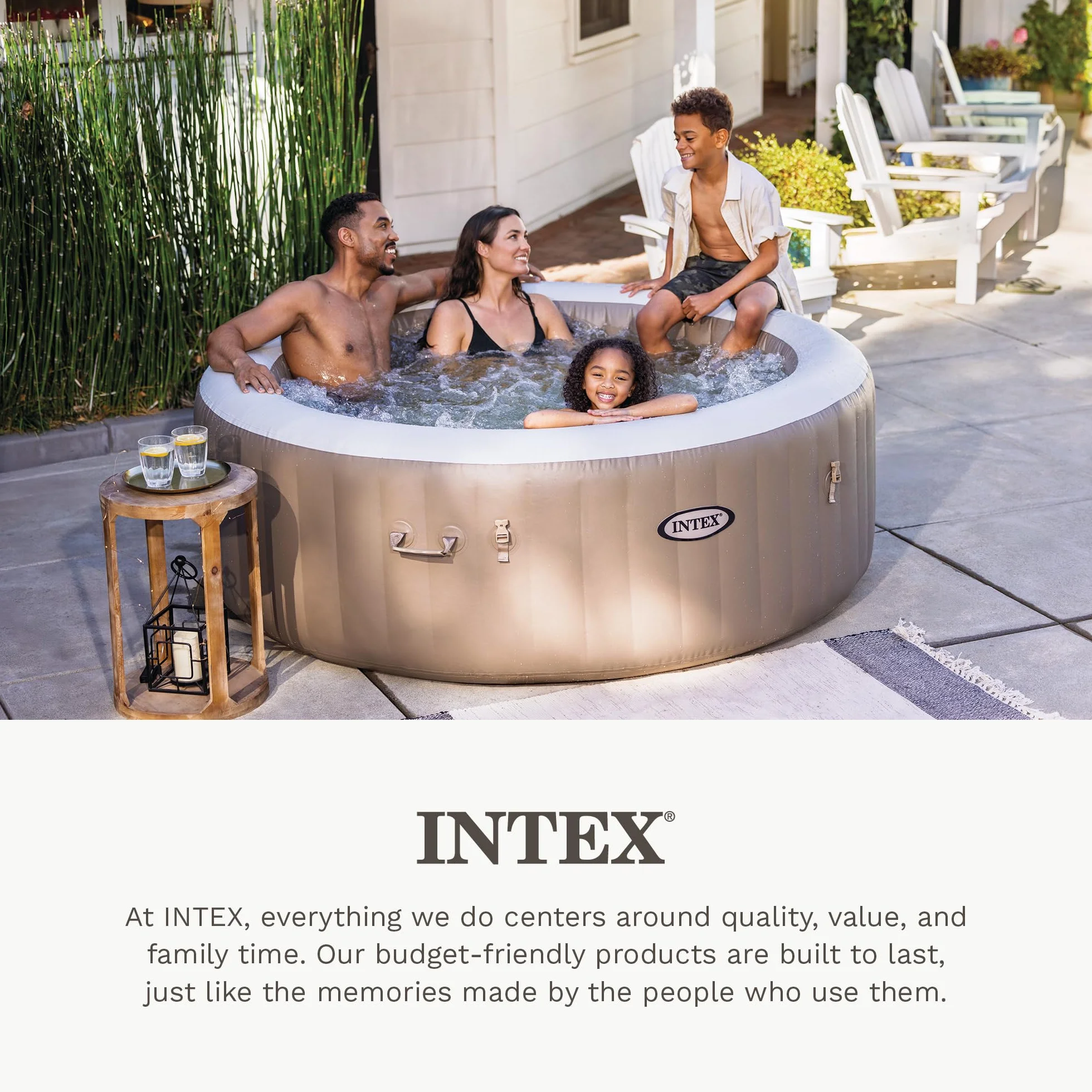 Intex PureSpa 28502E Siège de Spa Marron Clair