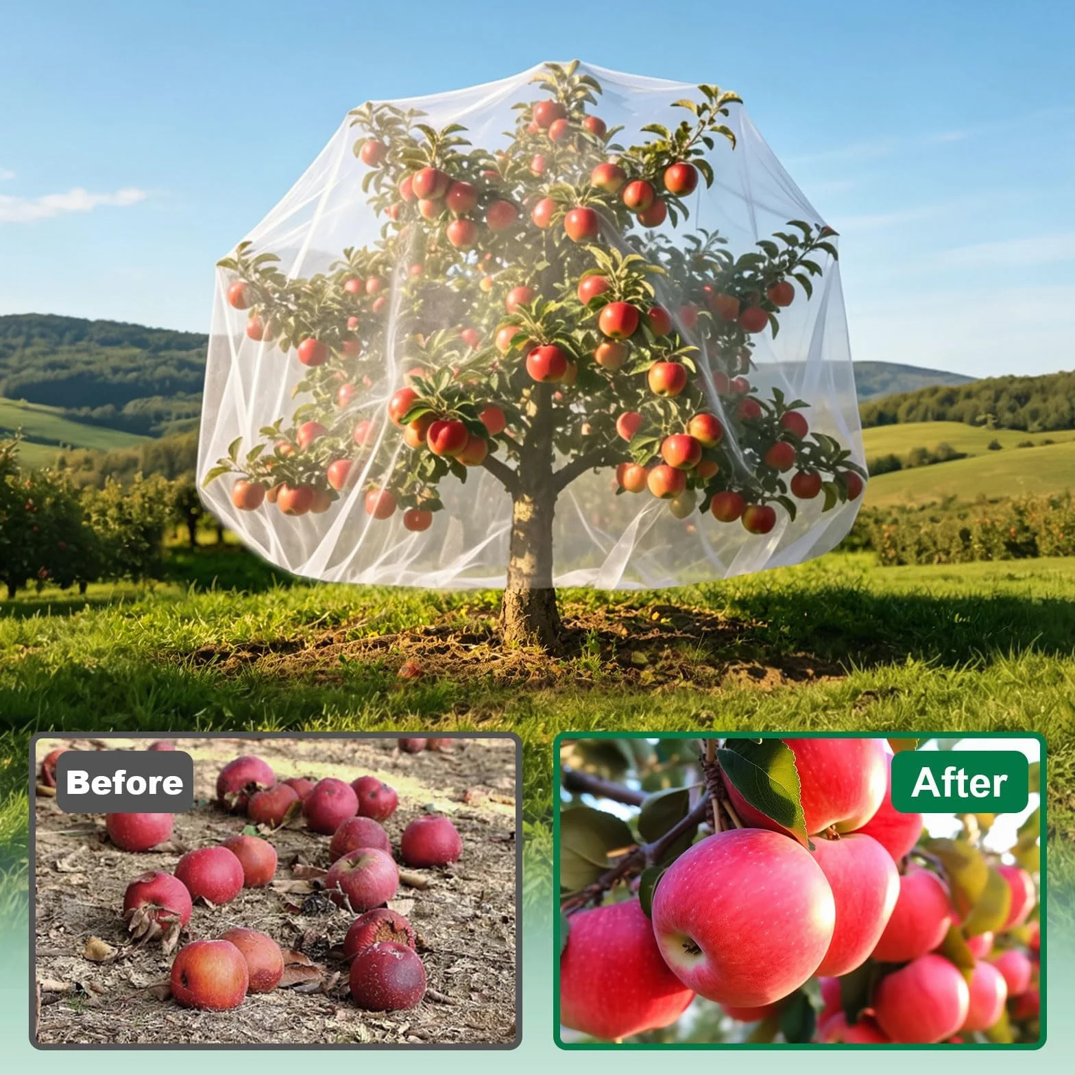 Filet Anti Insecte 3x10 m Mailles Serrées Stabilisé UV Perméable Eau Protection Arbres Fruitiers Légumes