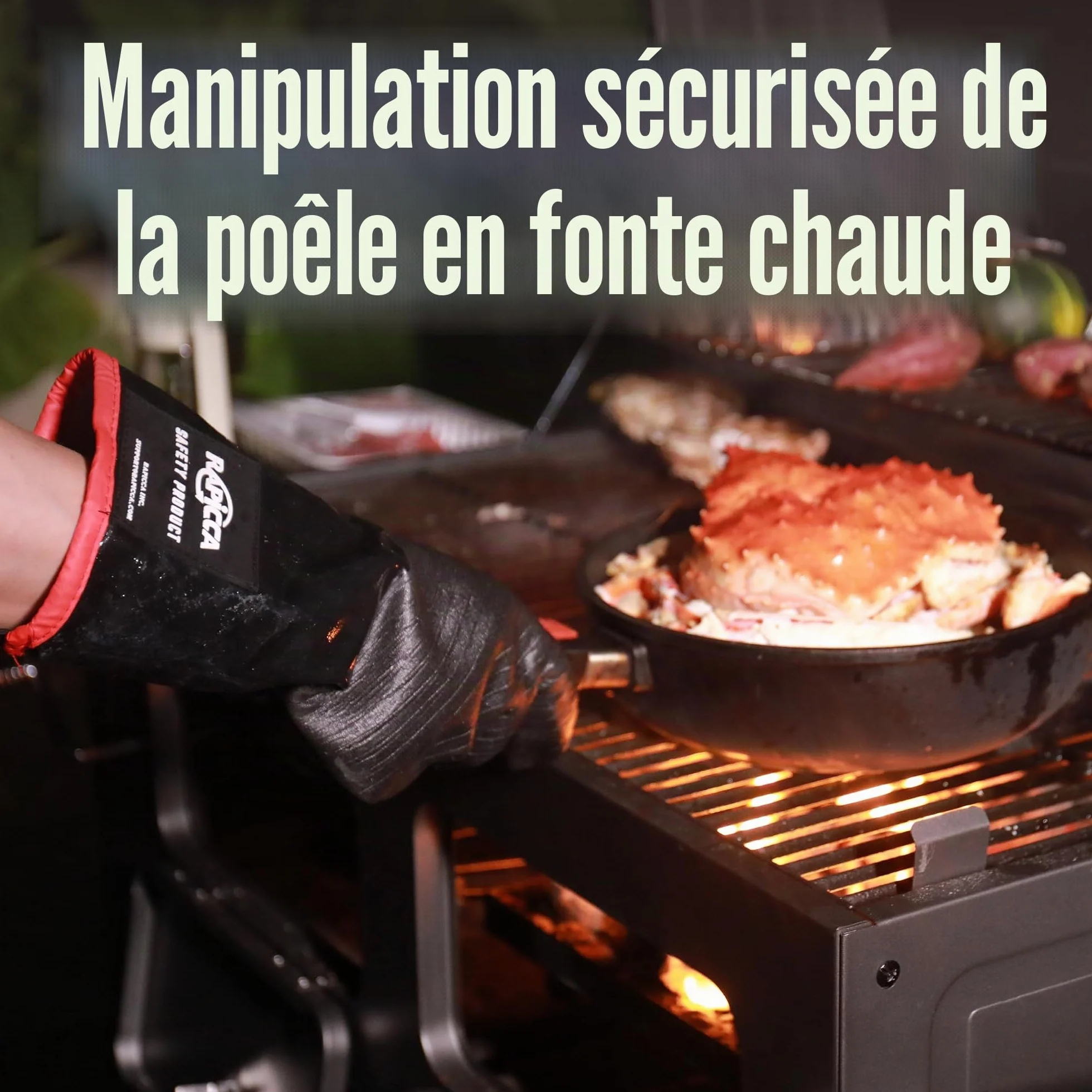 RAPICCA Gants de Barbecue Résistants à la Chaleur 35.6cm XL