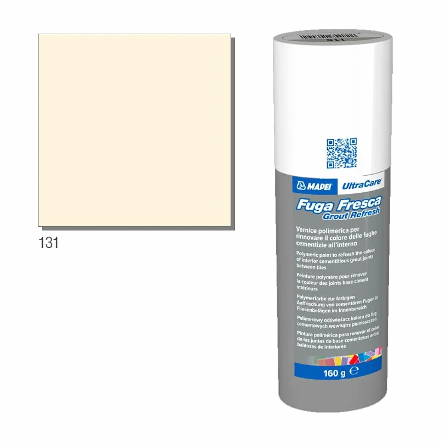 Mapei Ultracare FUGA FRESCA 131 VANILLE peinture polymère pour renouveler la couleur des joints de ciment Flacon 160 gr.