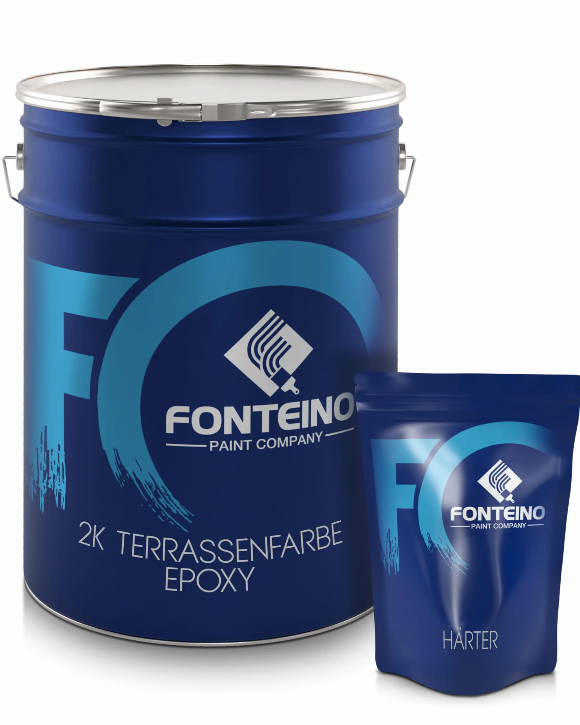 Peinture résine époxy beige 5KG pour sol en béton imperméable