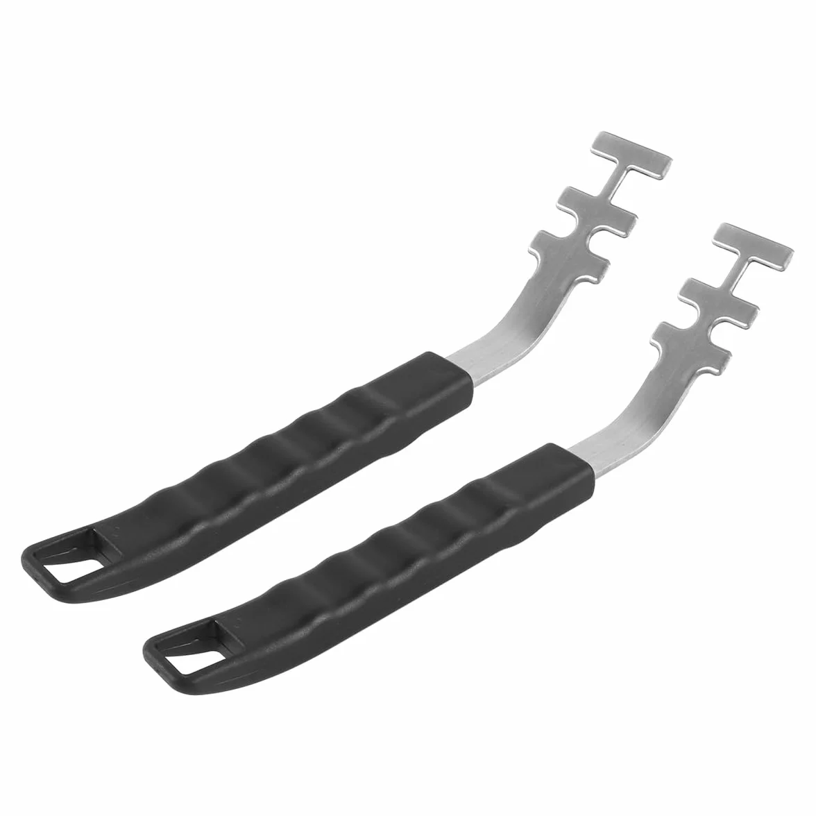 Lot de 2 Outils de Levage de Barbecue en Acier Inoxydable Anti-calcaire (27,5 x 3,5 cm)