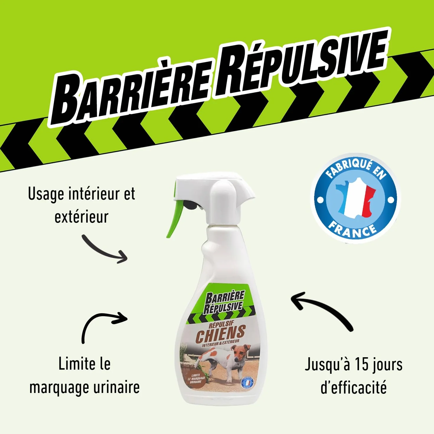 Répulsif Chiens Intérieur Extérieur 500 mL