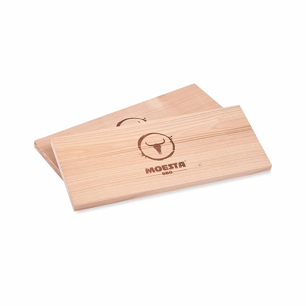 Lot de 2 Planches en Bois d'aulne Réutilisables sans écorce Grande Taille