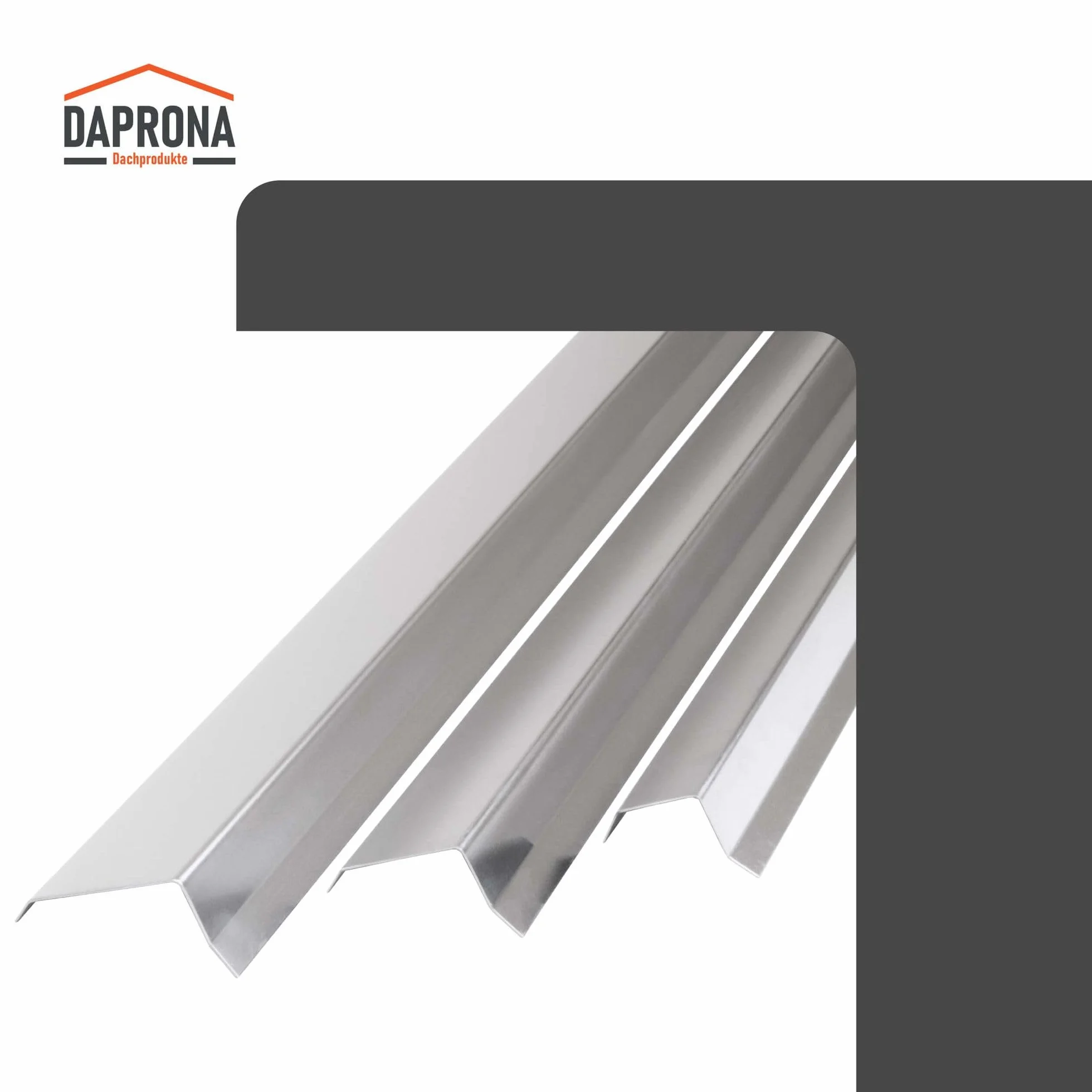 Tôle de rive, tôle de rive, tôle de pignon, 45 mm, 2 m, couverture de toit argentée, tôle d'aluminium, adaptée aux toits plats et aux toits en pente