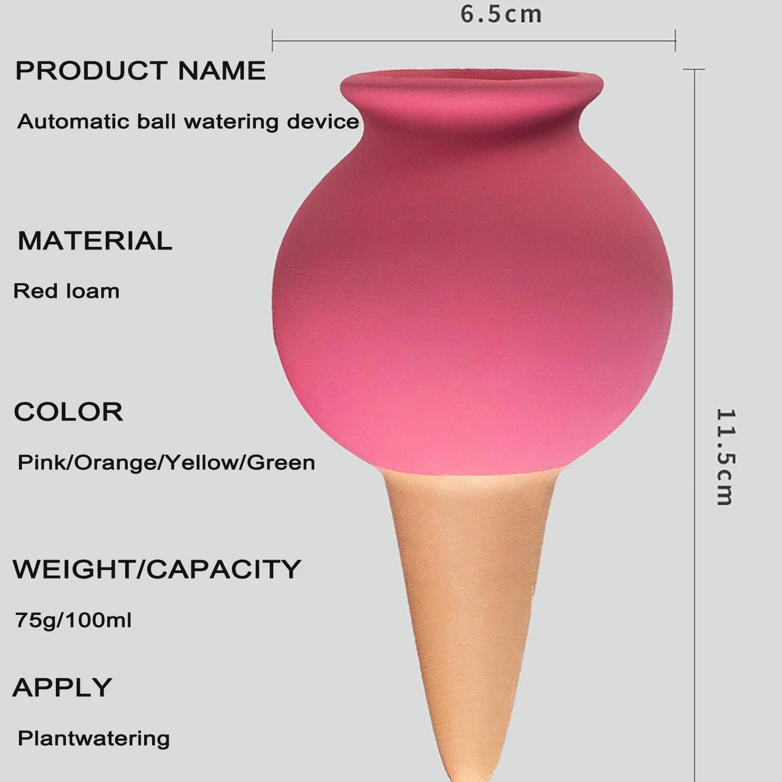 Oyas a Planter Terre Cuite Arrosage Goutte à Goutte Automatique 4 Pièces pour Plantes Jardin Intérieur Extérieur