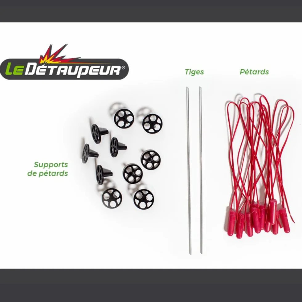 LE DETAUPEUR Kit Complet Détaupeur + 4 Recharges Piège Anti Taupes Campagnols Rat Taupier Utilisable Sous Pluie