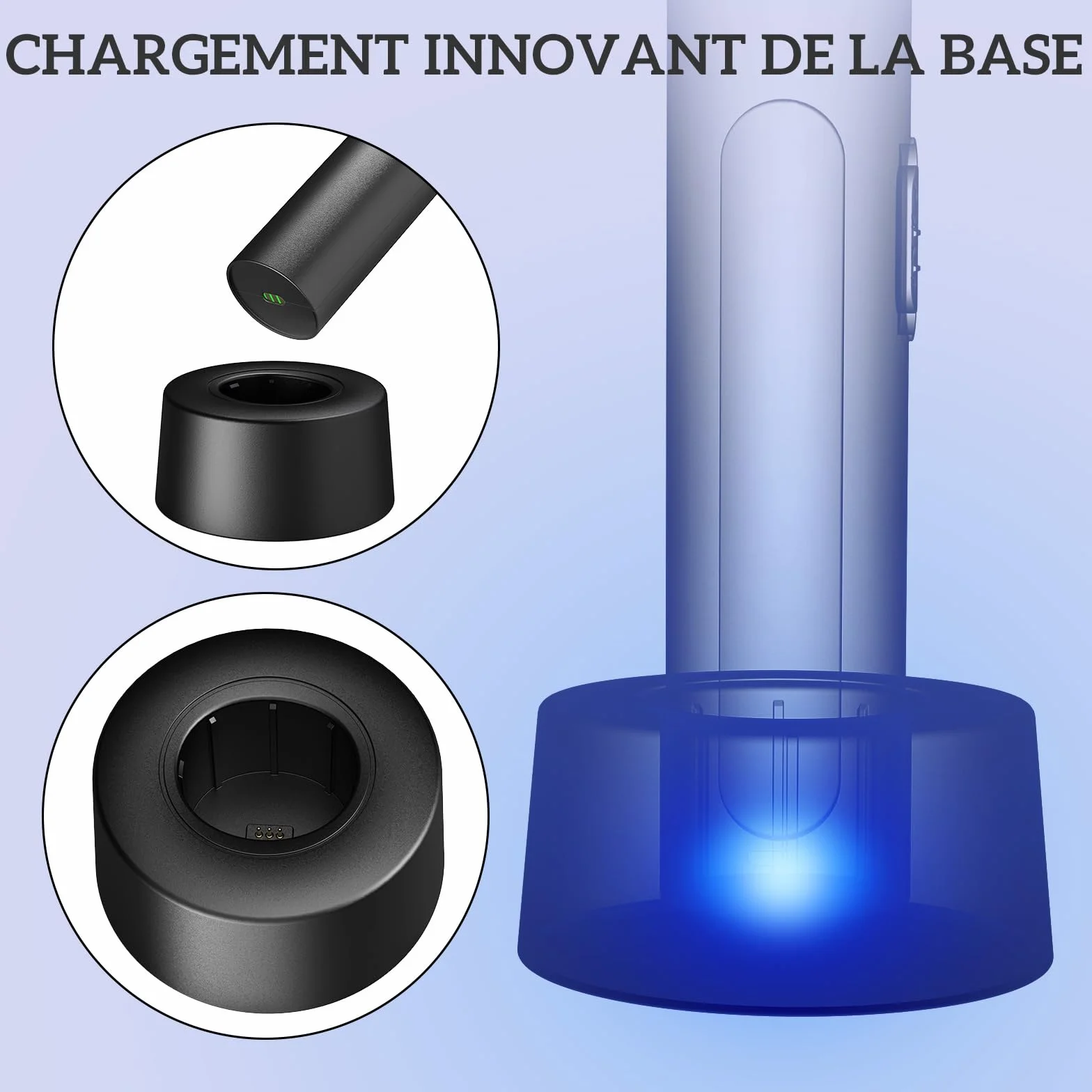 PALONE Raquette Electrique Insectes 4000V Anti Moustiques avec Base de Charge et UV, Tapette à Mouches Haute Efficacité Intérieur Extérieur, Grille Sécurité 3 Couches Noir
