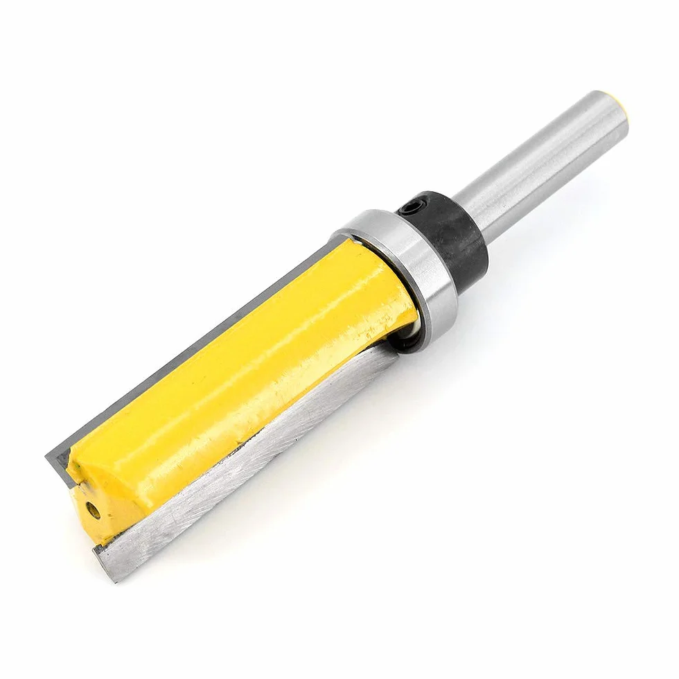 8 mm Tige Fraise à Affleurer, Fraises de Fraisage Extra Longues, Fraise à Copier Avec Roulement Supérieur + Fraise à Copier Avec Inférieur de Roulement