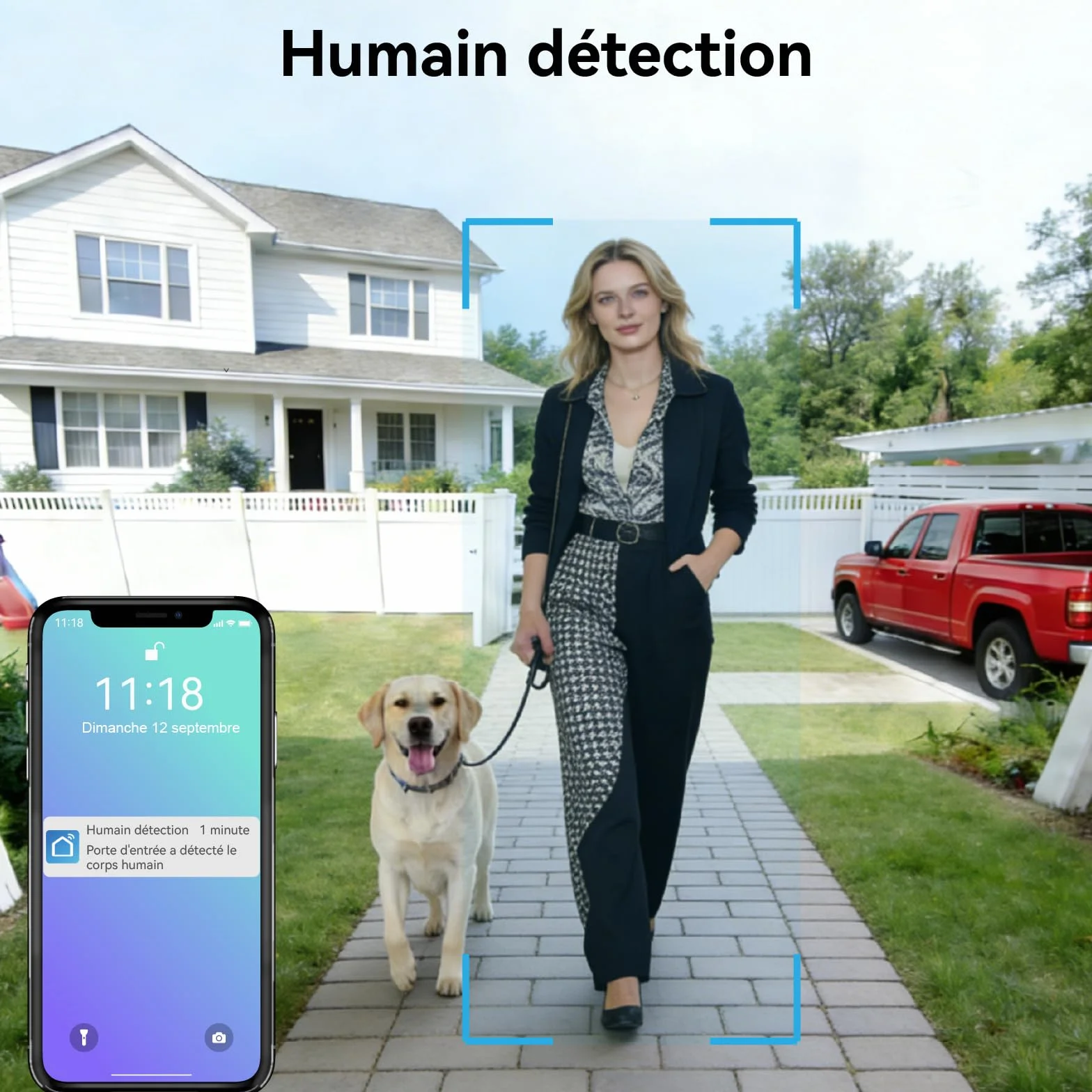 Visiophone filaire 2 fils avec caméra Full HD, écran tactile 7", Tuya app, détection de mouvement