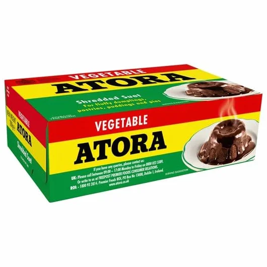 Atora Shredded Vegetable Suet 200g Pack of 2