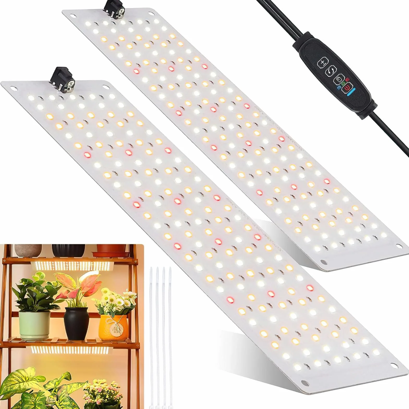 Lampe LED à spectre complet 270 LED pour plantes d'intérieur avec minuterie, 10 types de luminosité