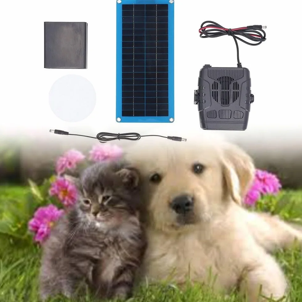 Chauffage à panneau solaire 60W portable pour poulailler, niche et serre