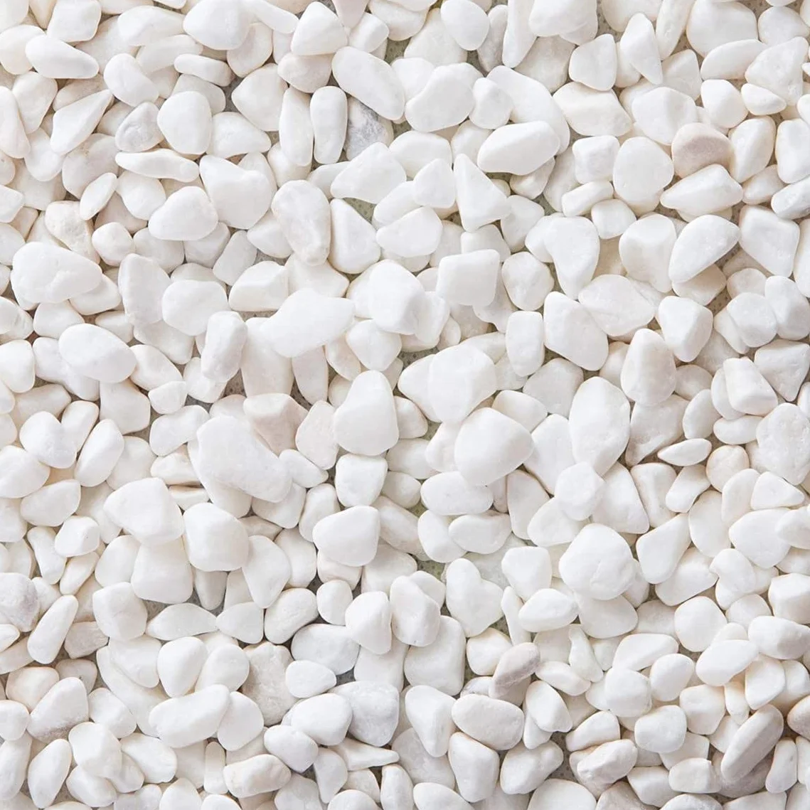 Pierres Blanches Décoratives Galets de Rivière 6-9mm 1kg pour Jardin Aquarium Pot de Fleurs