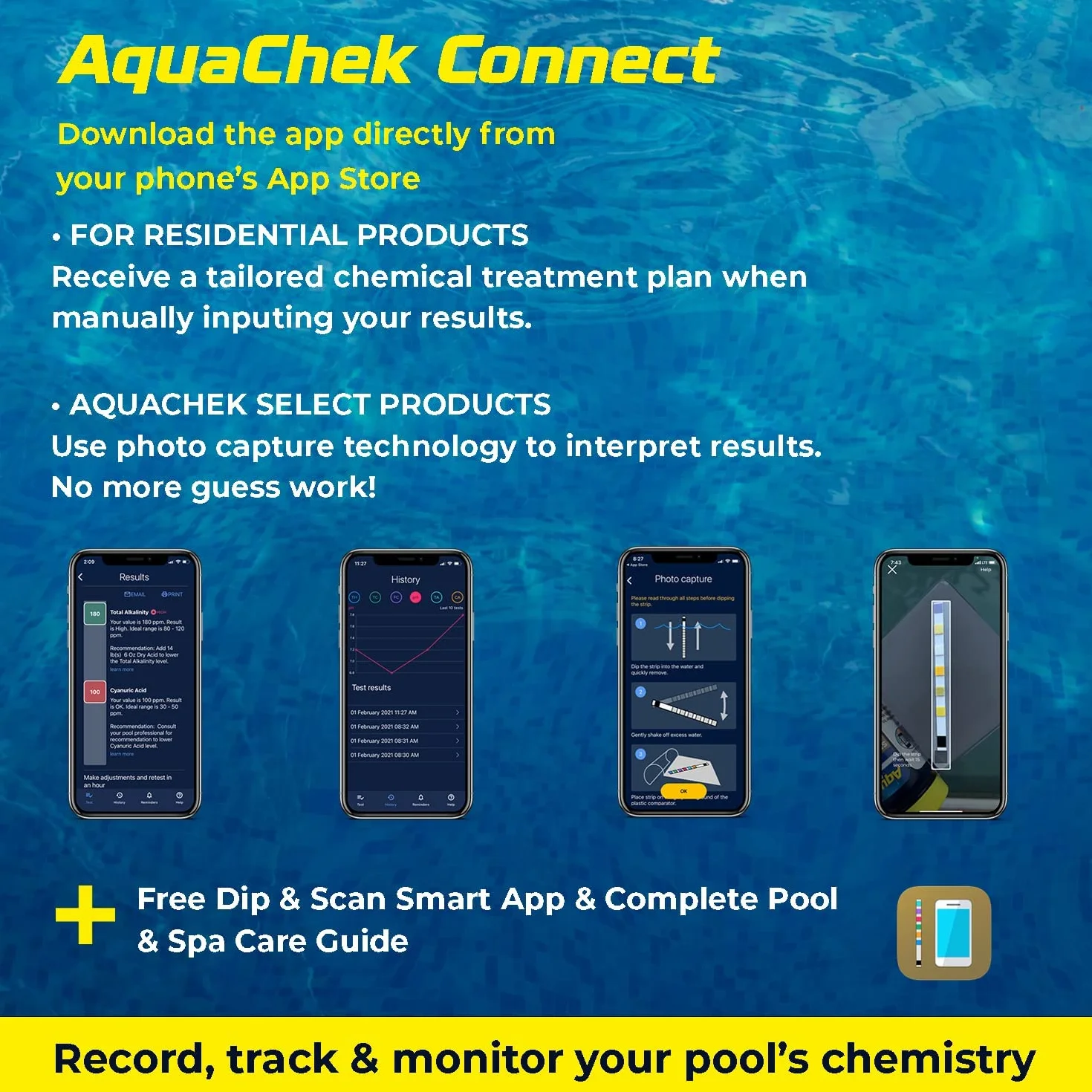 AQUACHEK 511244A Strip Test Piscine et Spa