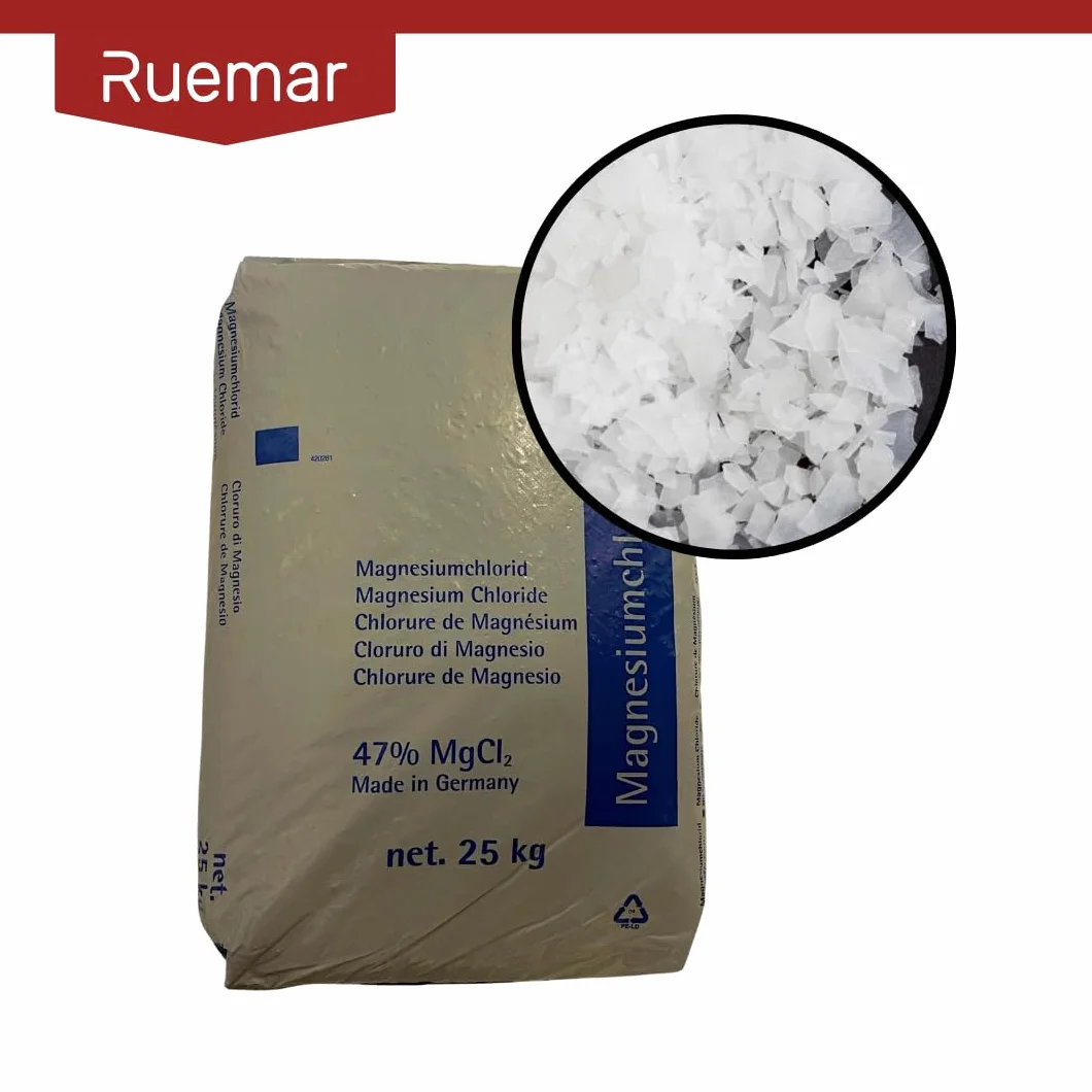 RUEMAR Chlorure de magnésium 25 kg Flocons de sable pour déshumidificateurs et déneigement