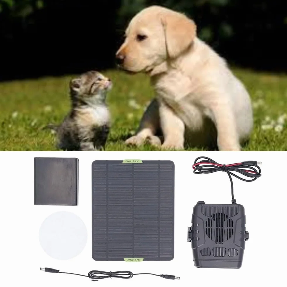 Chauffage à panneau solaire 60W portable pour poulailler, niche et serre