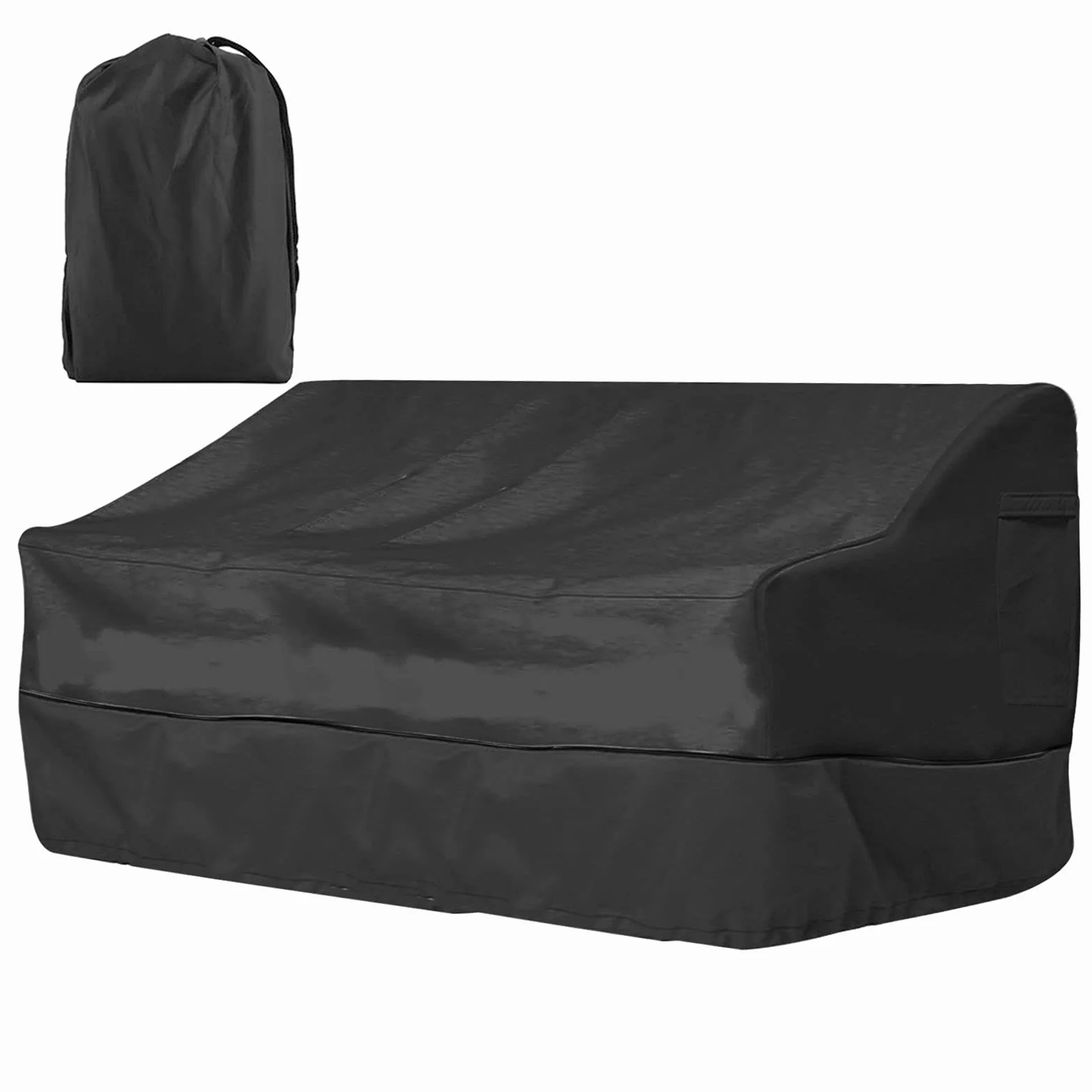 Housse de Protection Canapé Extérieur 210D Oxford Imperméable UV Noir 223x83x84cm