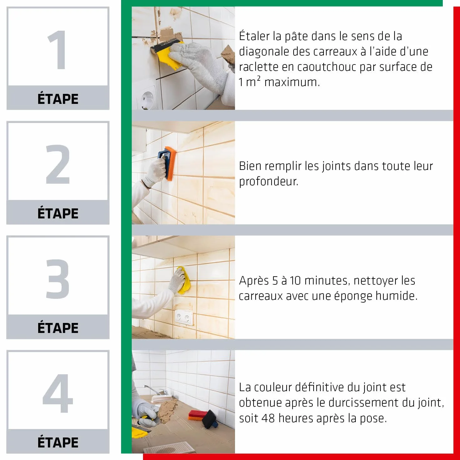 Parexlanko, Joint en Pâte prêt à l'emploi, Joint de carrelage compris entre 1 à 6mm pour mur et plan de travail intérieur, Blanc, 1,5kg