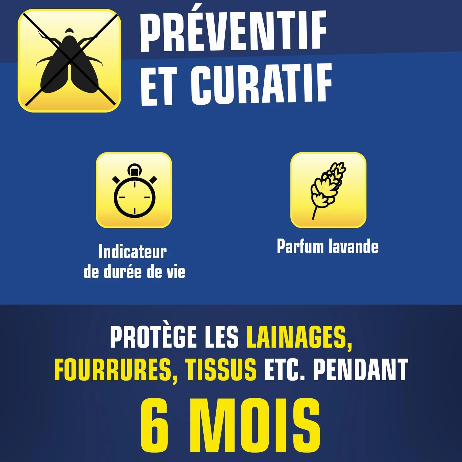 Cassettes Antimites & Larves Action Immédiate 6 Mois Lot de 2 K.PRO