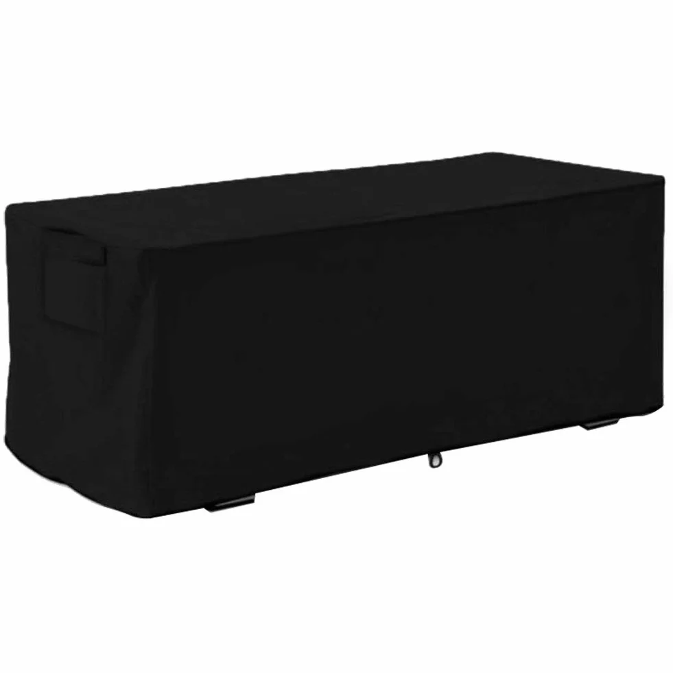 Housse Boîte Rangement Extérieur Jardin Tissu Oxford 210D Imperméable Anti-UV Noir 123x62x55cm Anti-Vent