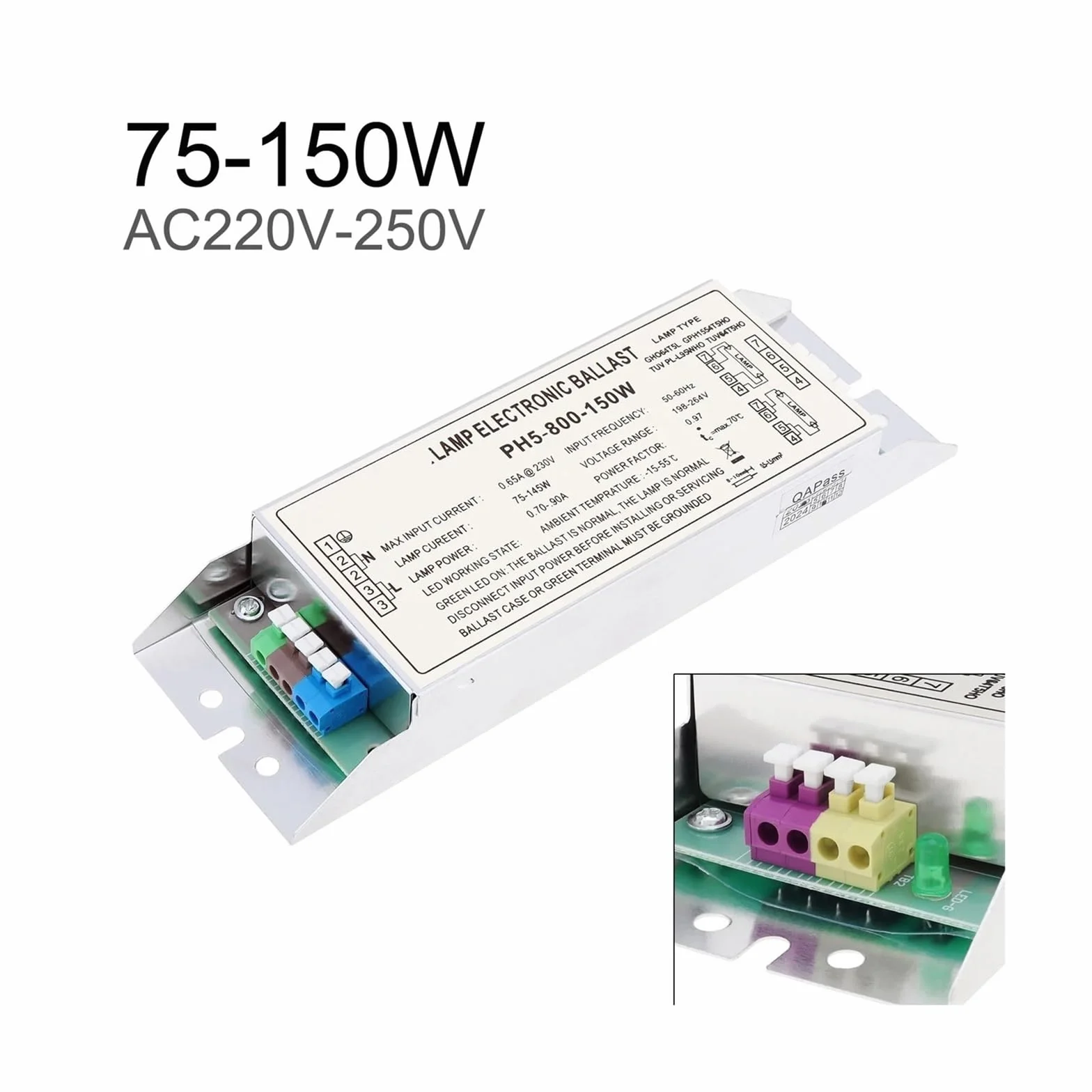 Ballast électronique Redresseur de Ballast de Tube de Traitement des déchets de AC220V-250V de Ballast électronique Universel de 21-180W(75-150W)