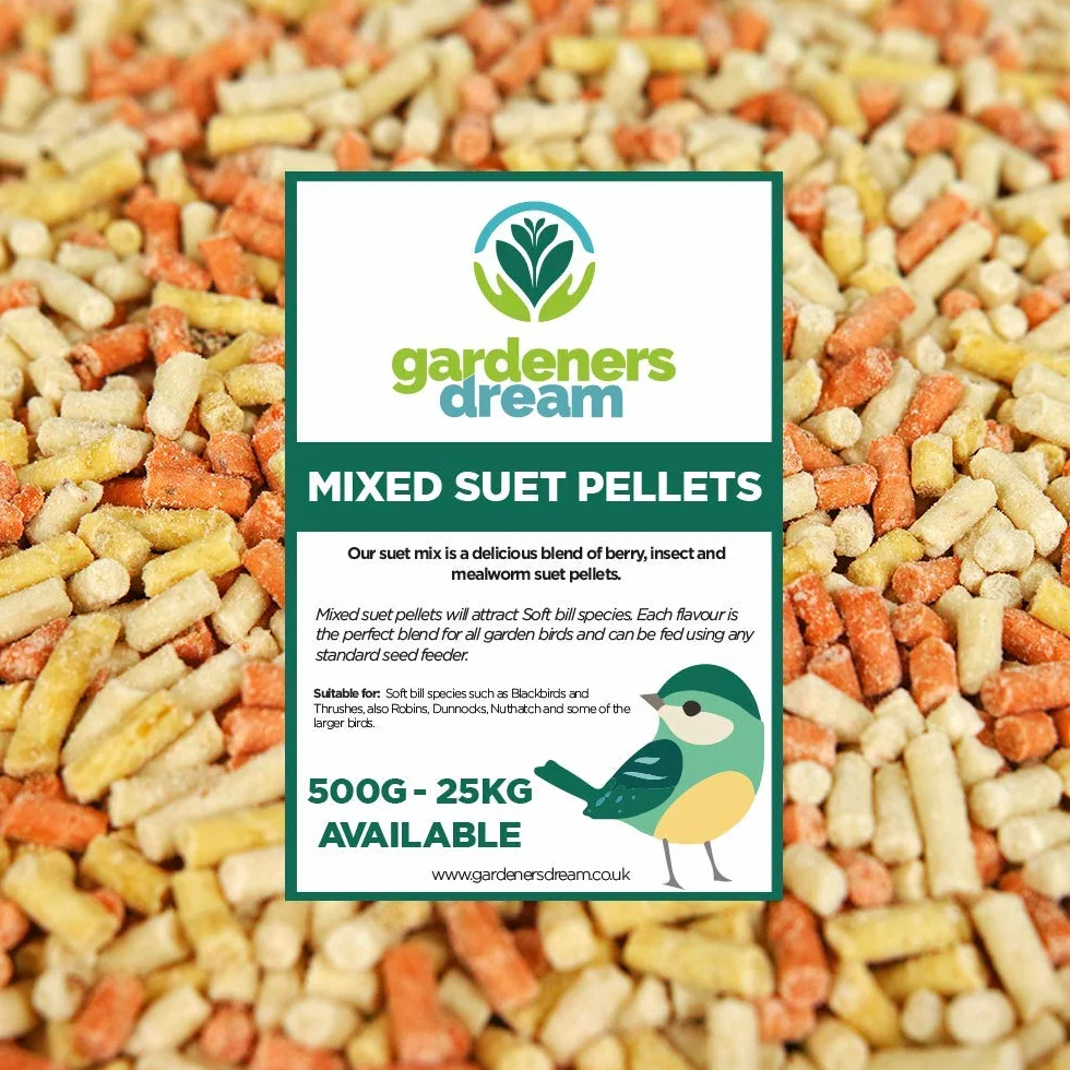Granulés de graisse GardenersDream pour oiseaux sauvages - Mélange énergétique baies et vers de farine