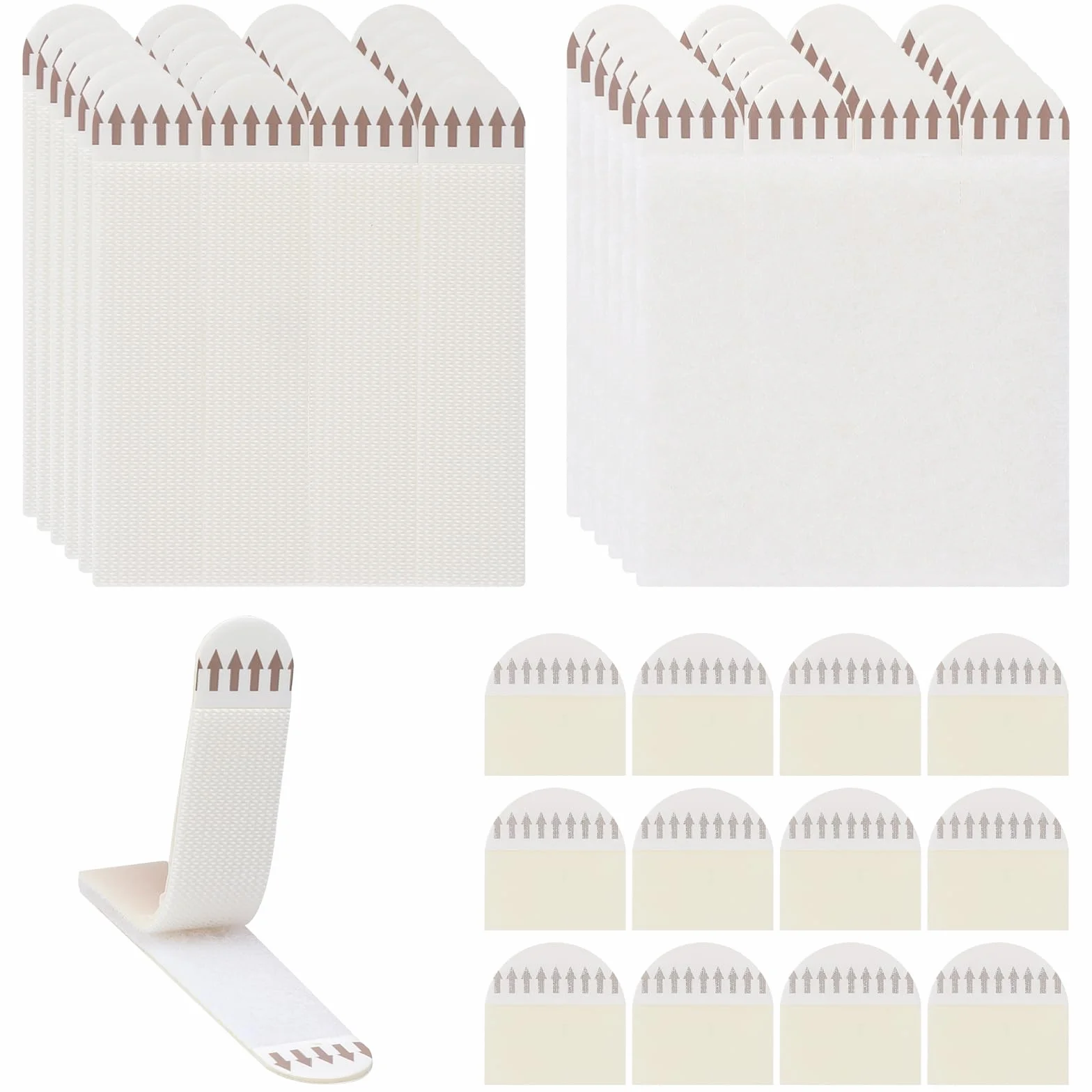Accroche Tableau Sans Percer, 36 Paires Fixation Murale Bandes de Suspension, Etroit Languettes Accroches Tableaux Scratch Autocollant Double Face Adapté aux Cadres Posters Décorations