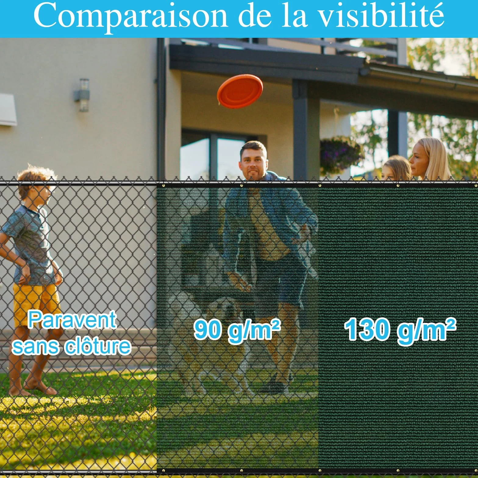 Amagenix Brise Vue Occultant Extérieur HDPE 130g/m² Protection UV Résistant Vent Déchirures 1.8x10m Vert