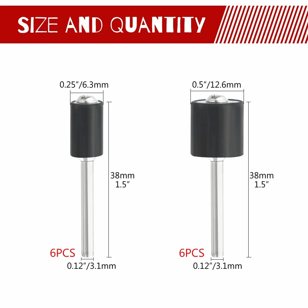 WMYCONGCONG Lot de 252 Jeu de ponceuses à tambour y compris 180 240 320 600 Grits tambours de ponçage avec mandrins pour outil rotatif Dremel
