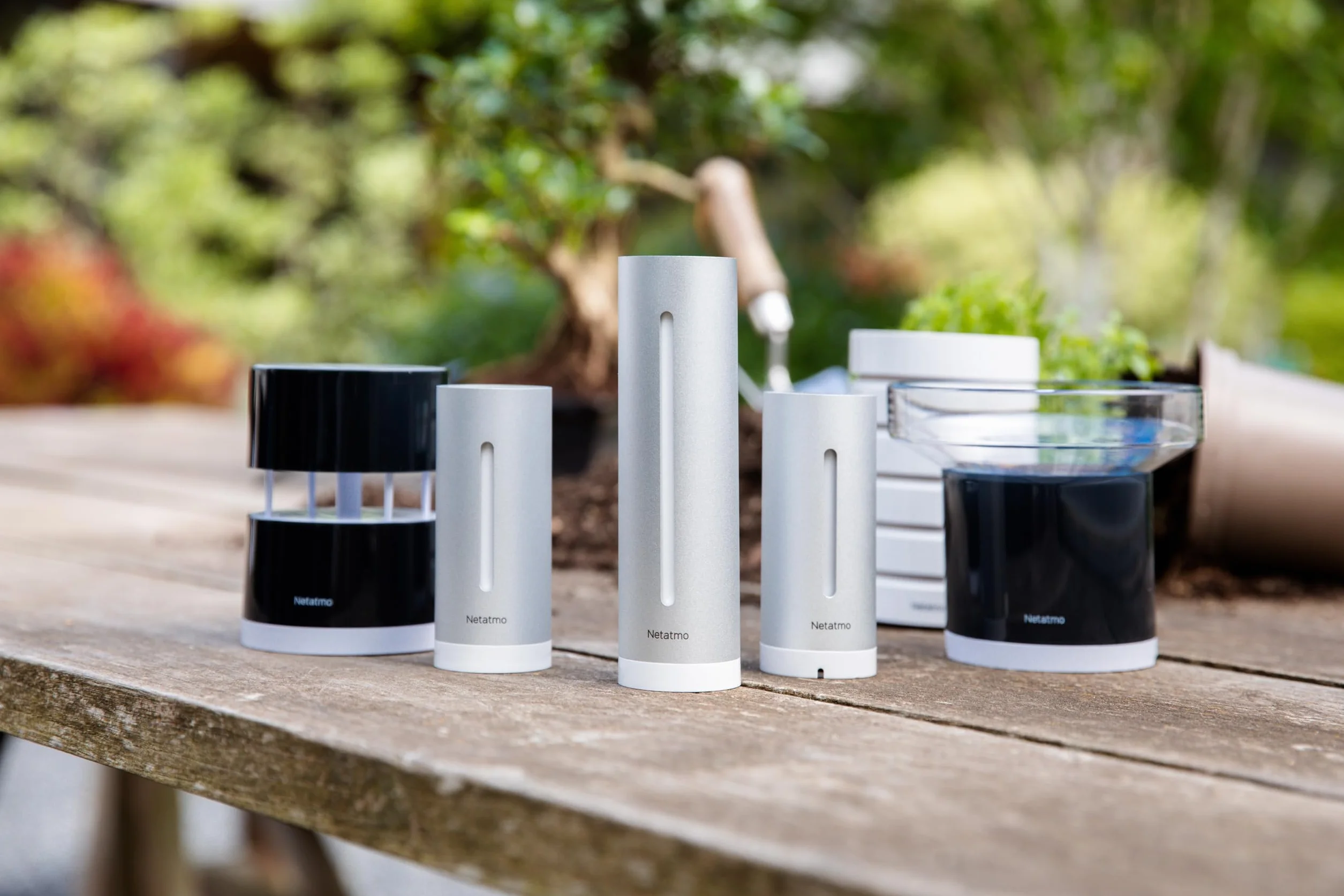 Netatmo Pluviomètre connecté sans-Fil NRG01-WW Noir pour Station Météo