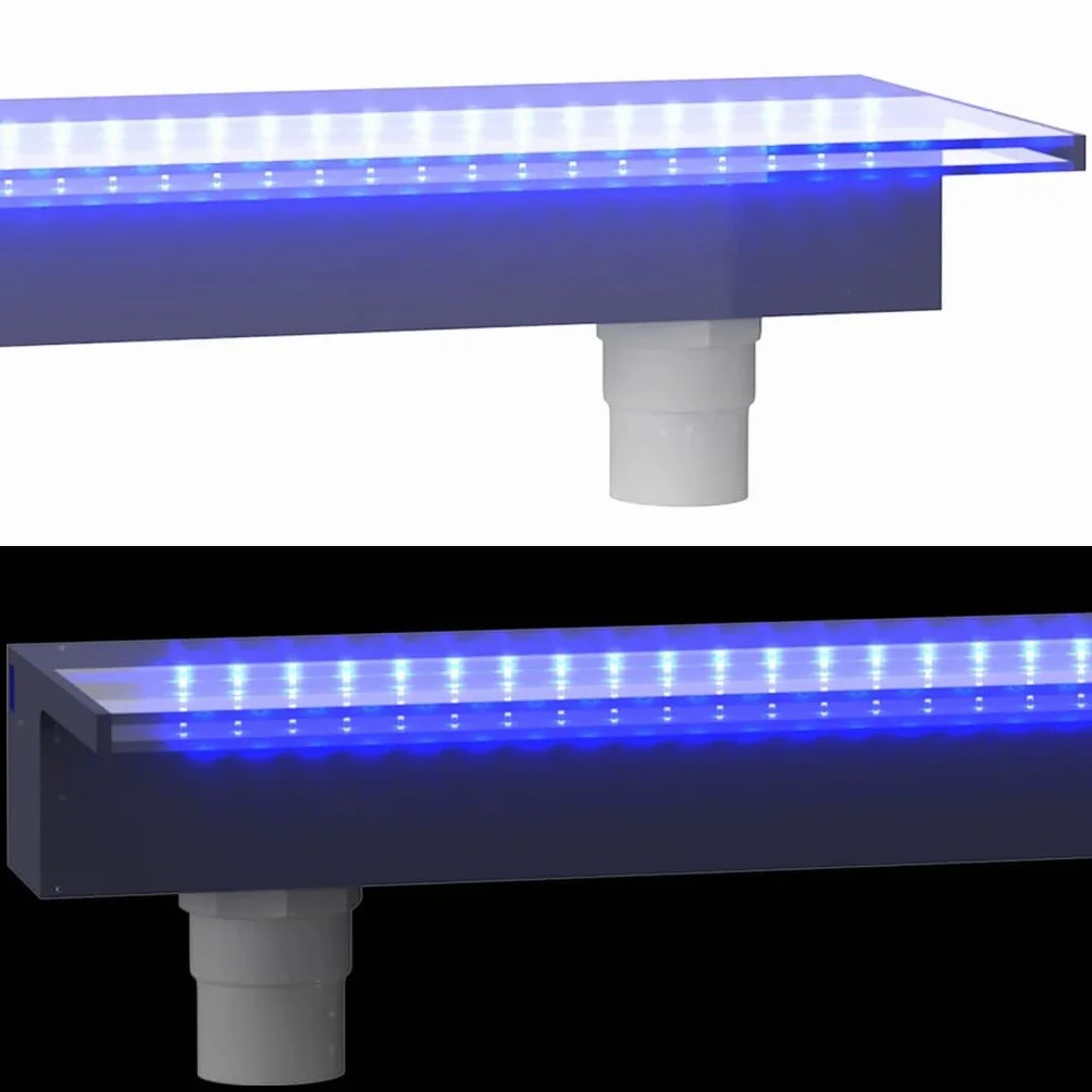 vidaXL Déversoir Cascade LED RVB Acrylique 90 cm Fontaine Décorative Jardin