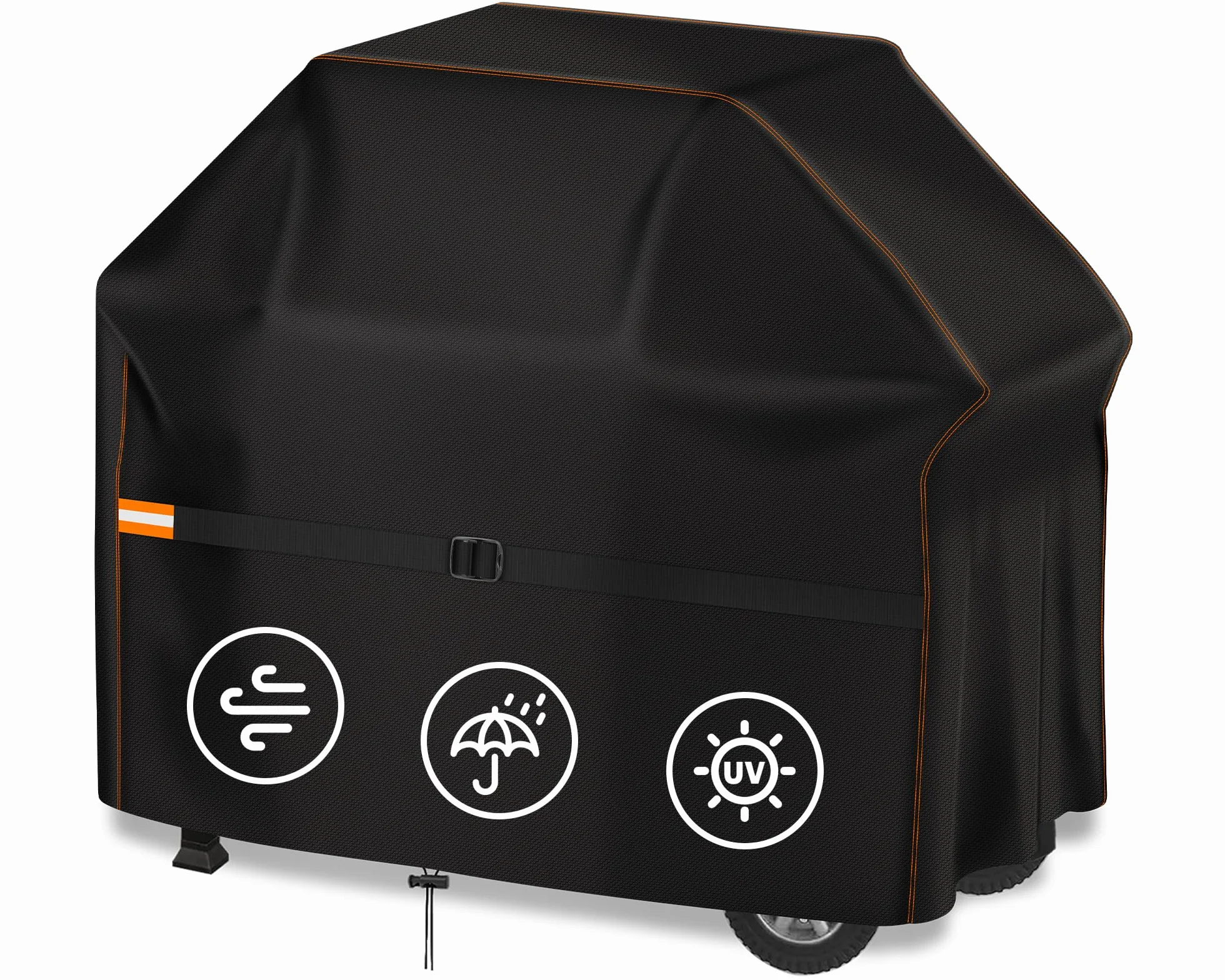 Enzeno Housse de Barbecue résistante aux intempéries 147 x 61 x 122 cm Noir