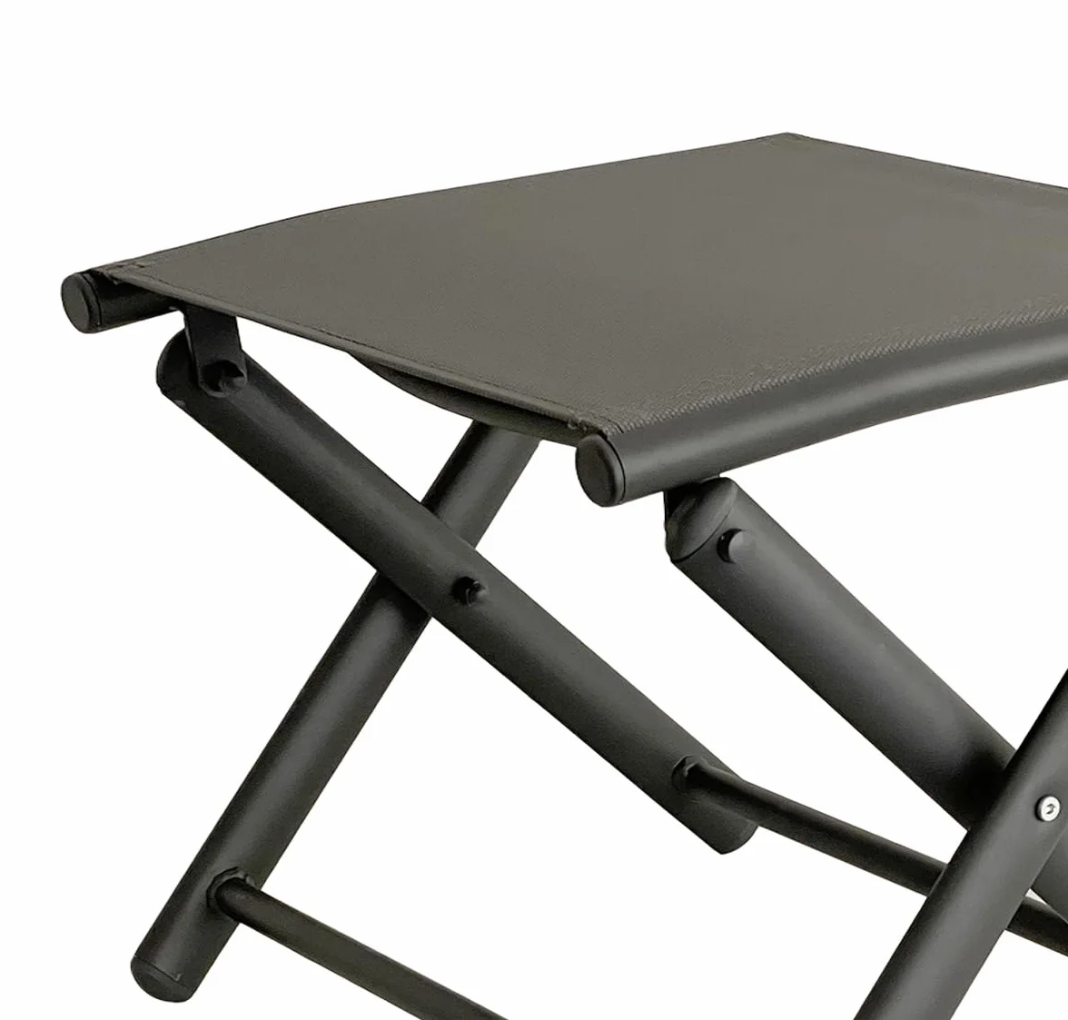 Mojawo Repose-pieds de jardin Pliable Tabouret en Métal Résistant aux Intempéries Anthracite Gris