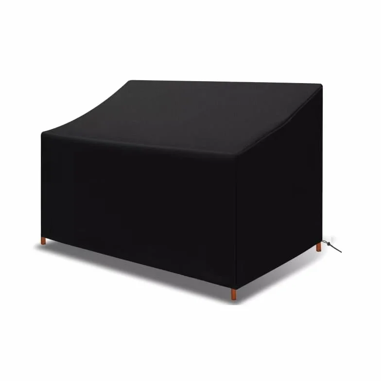 Housses de banc de jardin imperméable 210D 3 places noir 134x66x89 cm